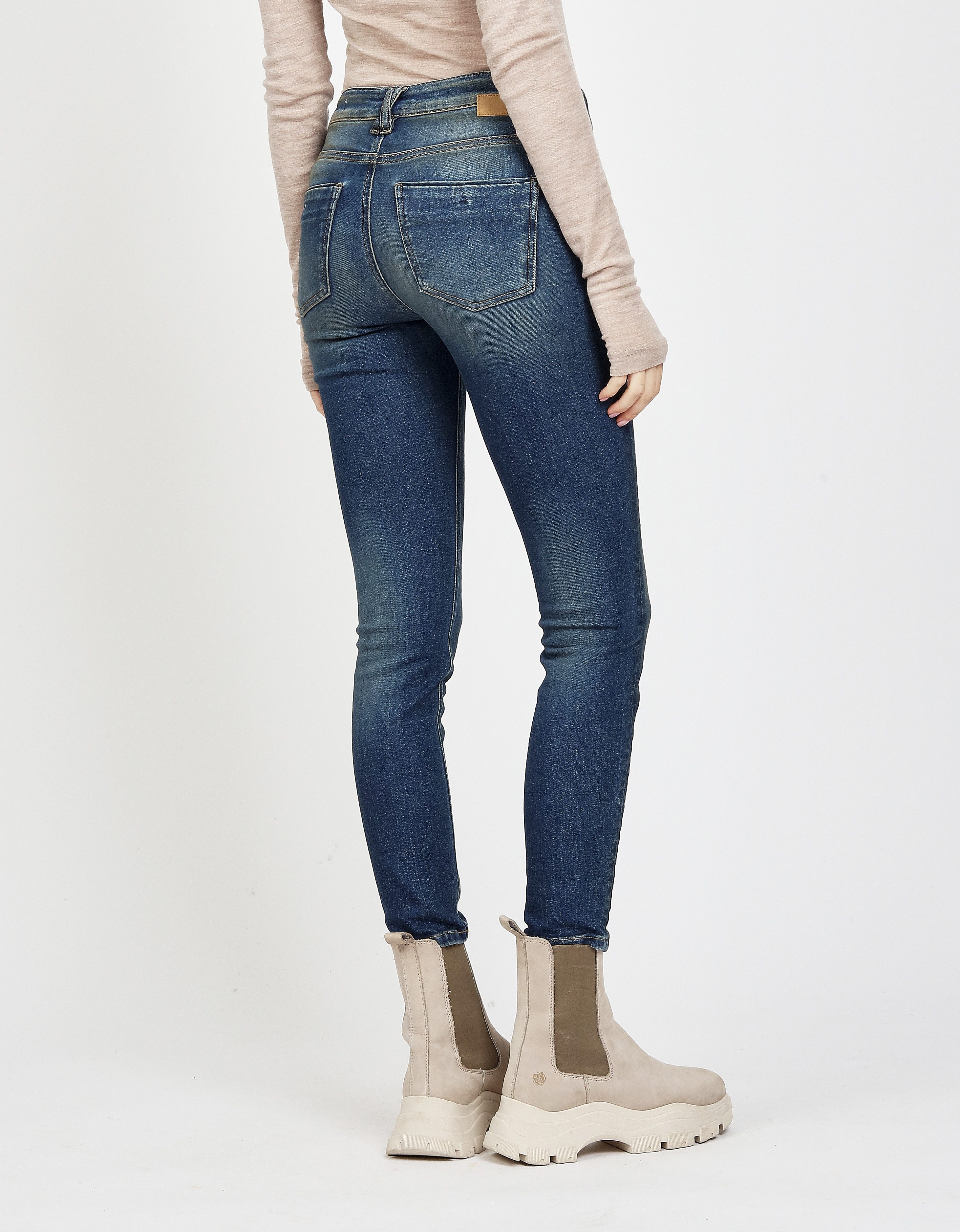 GANG Skinny fit jeans 94LAYLA met used-effecten