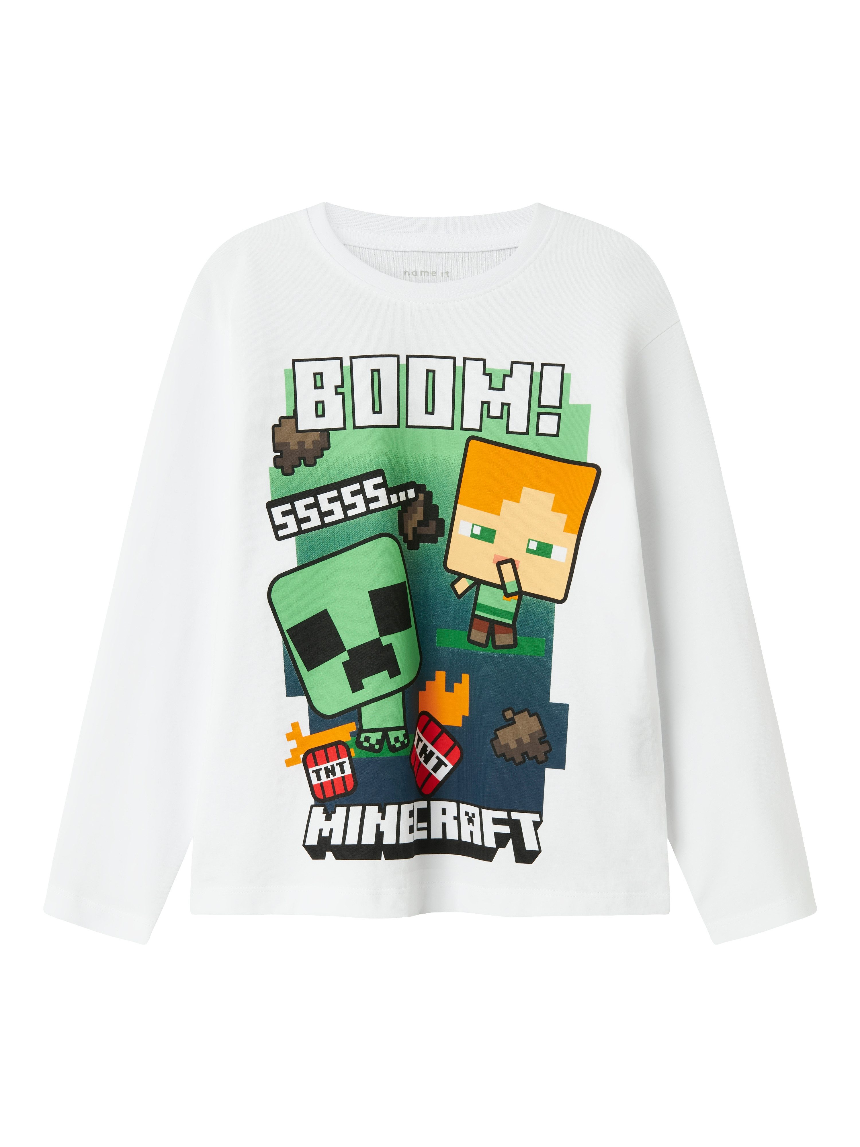 Name It Shirt met lange mouwen NKMAC MINECRAFT LS NREG TOP BOX NOOS BFU