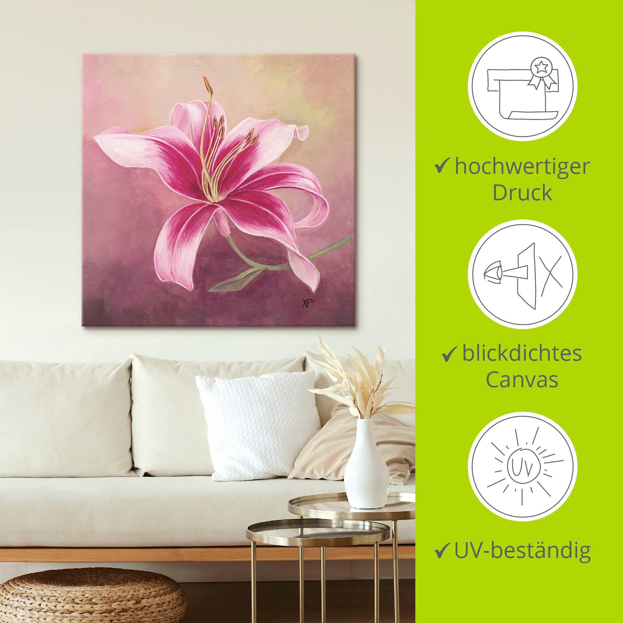 Artland Artprint Vroege lelie als artprint op linnen, poster in verschillende formaten maten