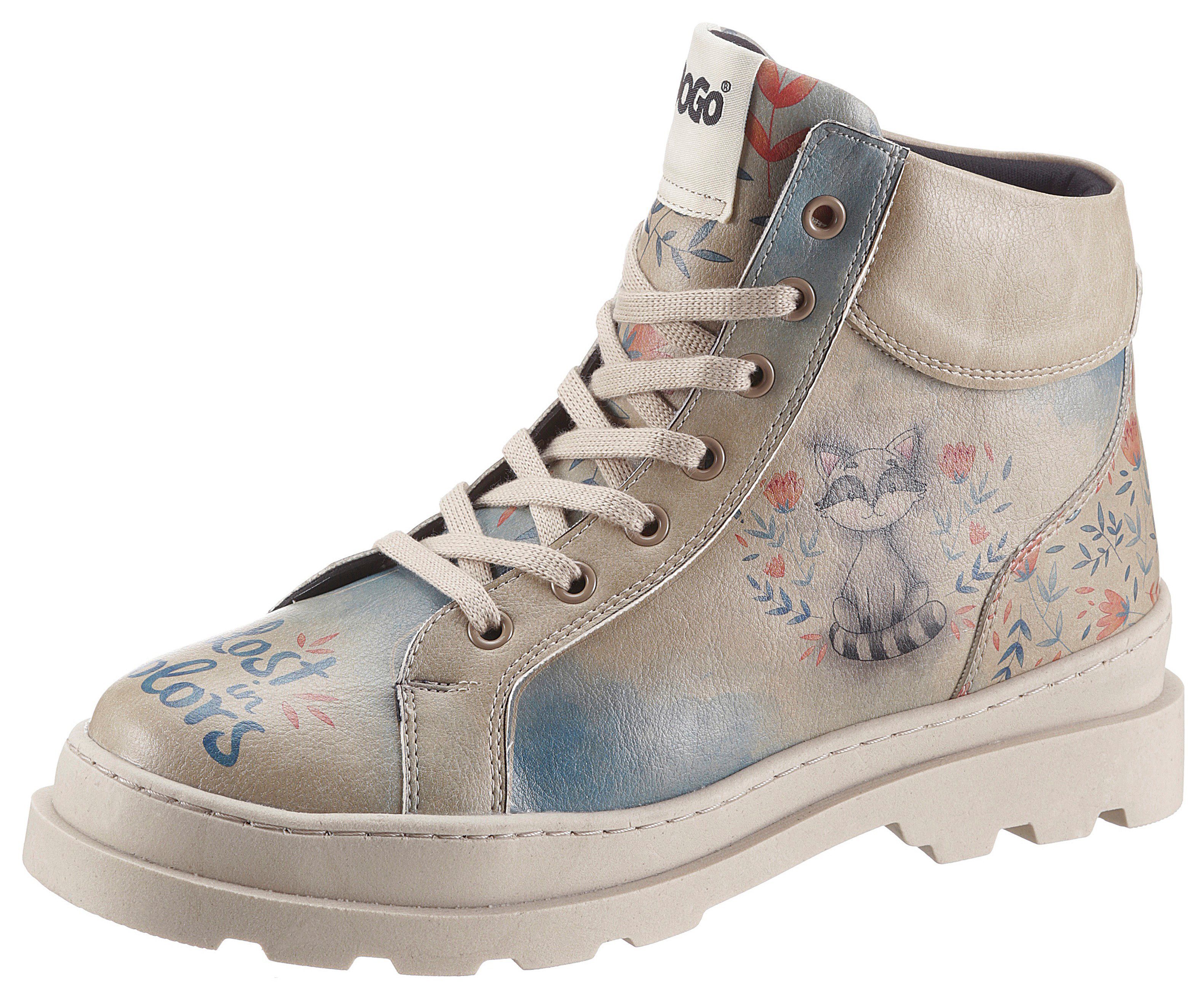 DOGO hoge veterschoenen Lost in Colors