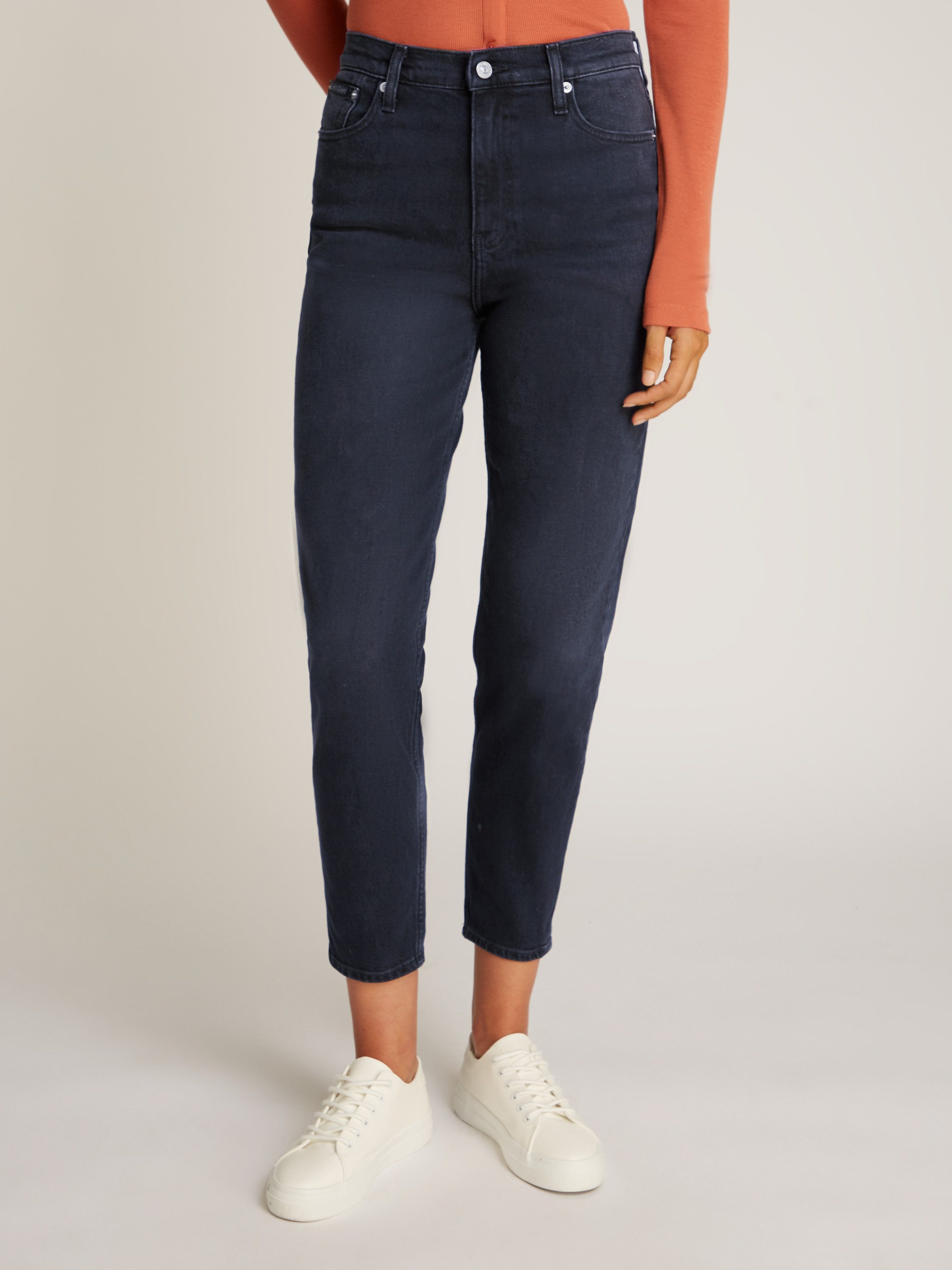 Calvin Klein Mom jeans MOM JEAN met muntzakje, logoprint