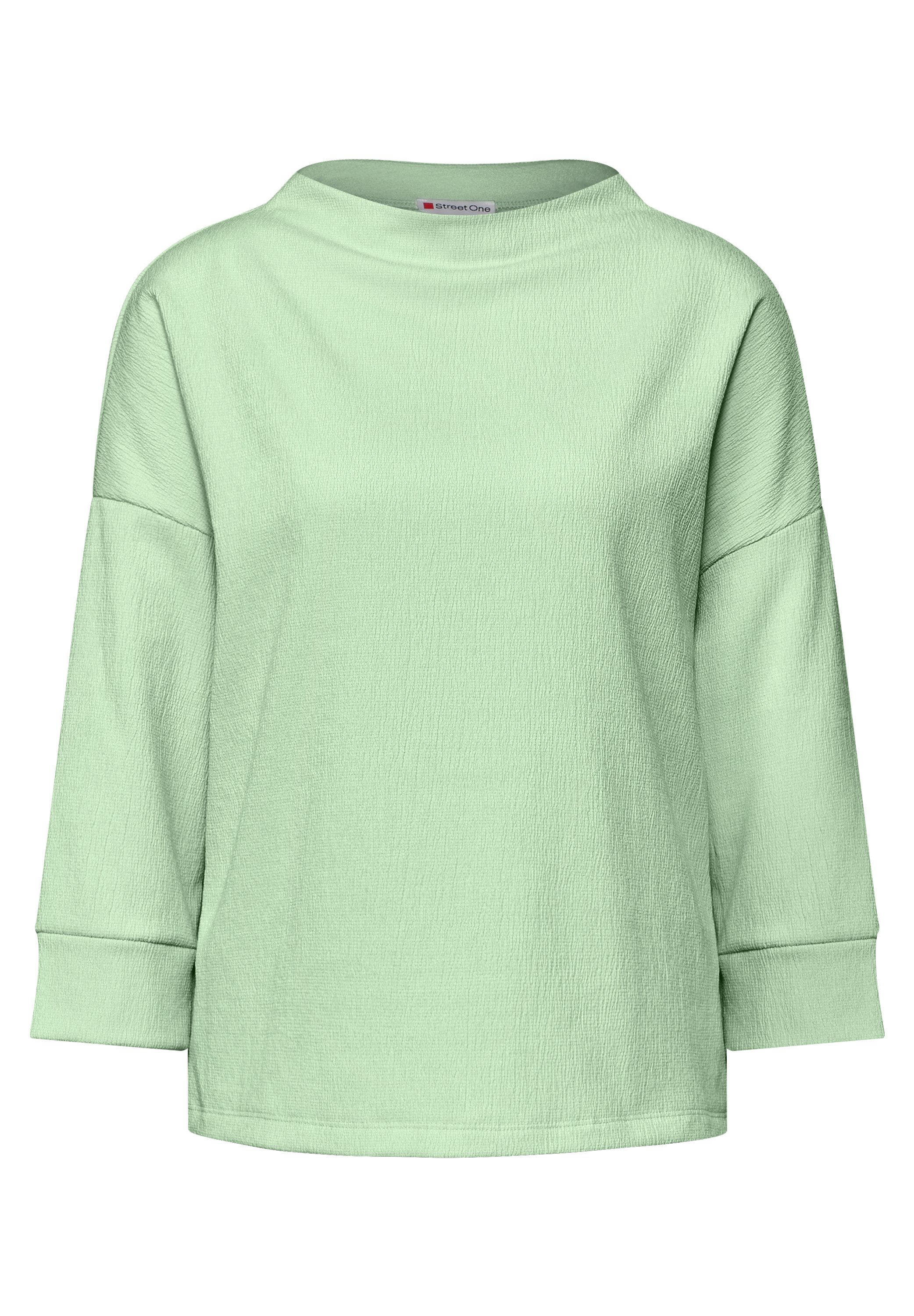 STREET ONE Shirt met 3 4 mouwen met structuur