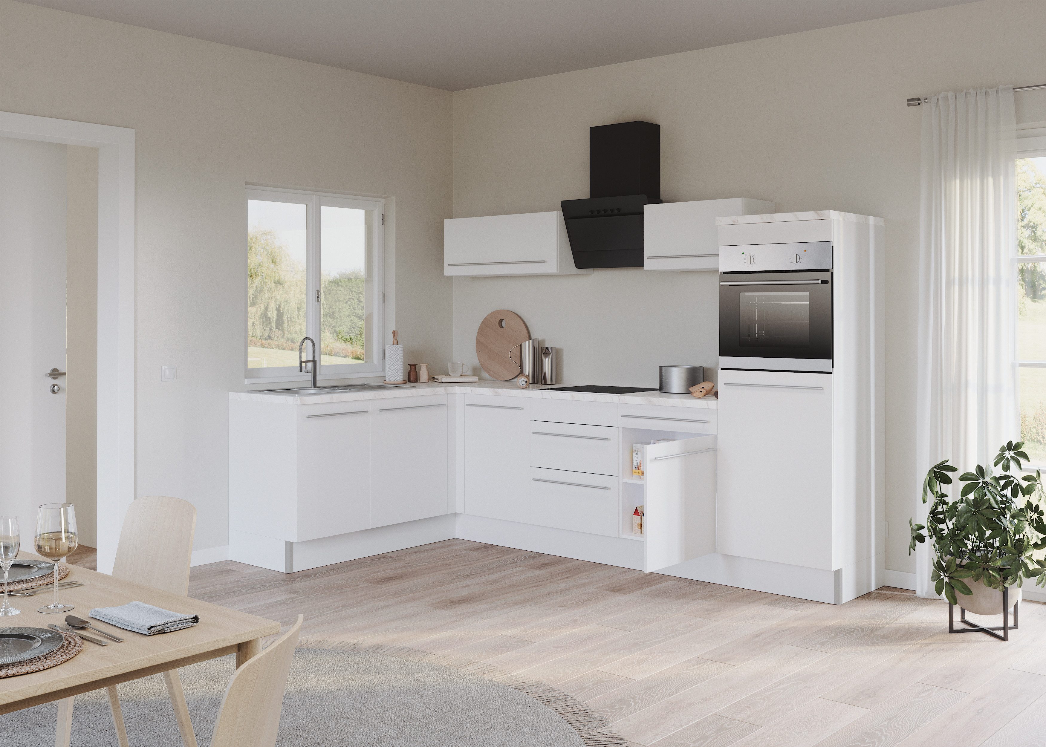 Kochstation Keuken KS-Bern2 Afmetingen 295 x 175 cm, naar keuze met elektrische apparaten