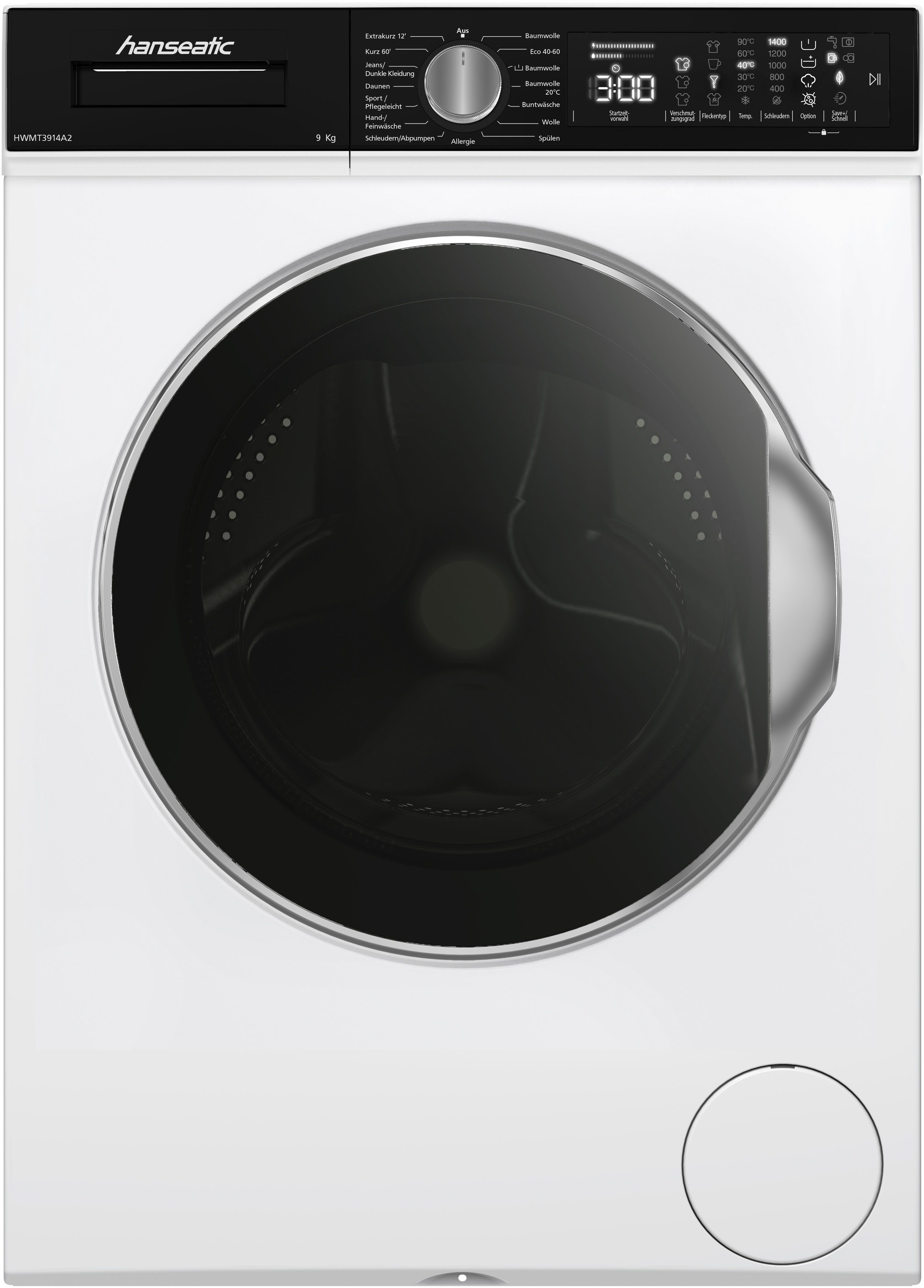 Hanseatic Wasmachine HWMT3914A2, 9 kg