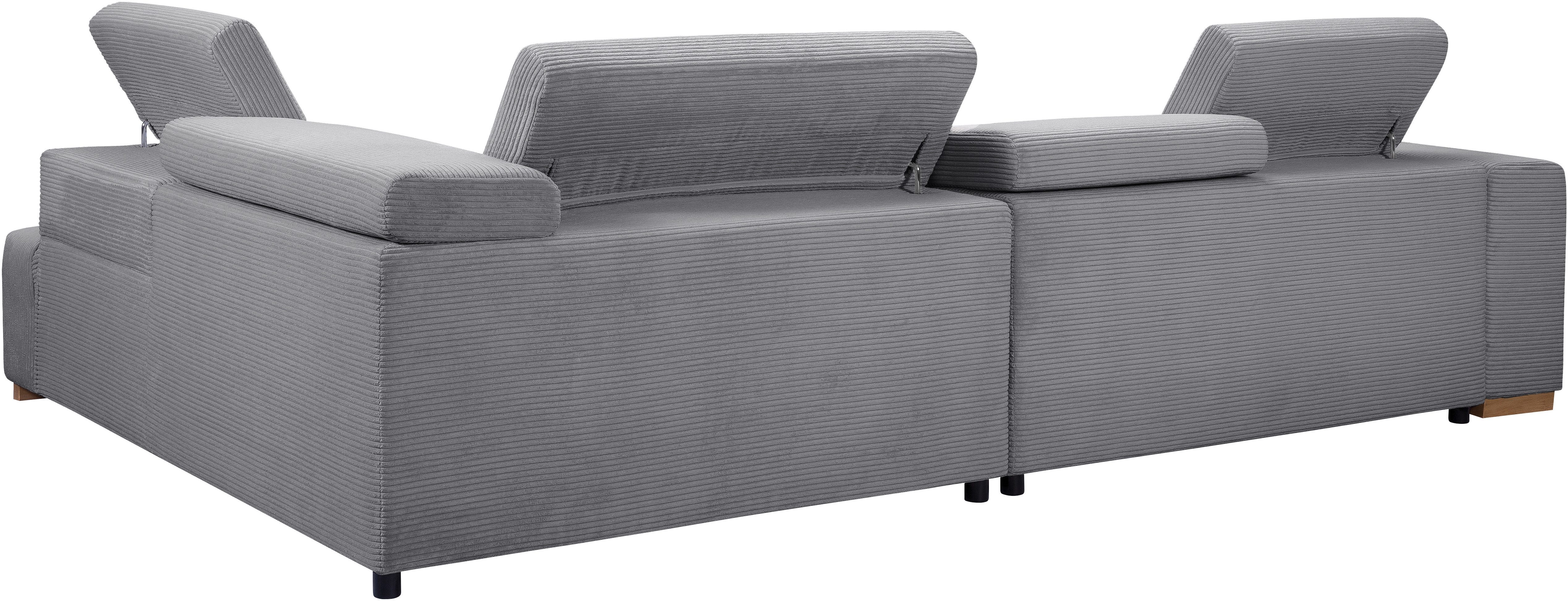 exxpo - sofa fashion Hoekbank Elianos, hoog zitcomfort, verfijnde kruisstepping in de zitting, L-vorm