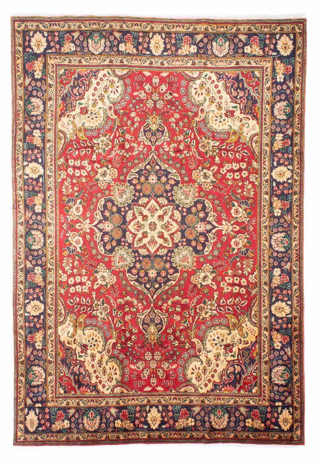 morgenland Wollen kleed Tabriz medaillon rosso 300 x 208 cm Uniek exemplaar met certificaat