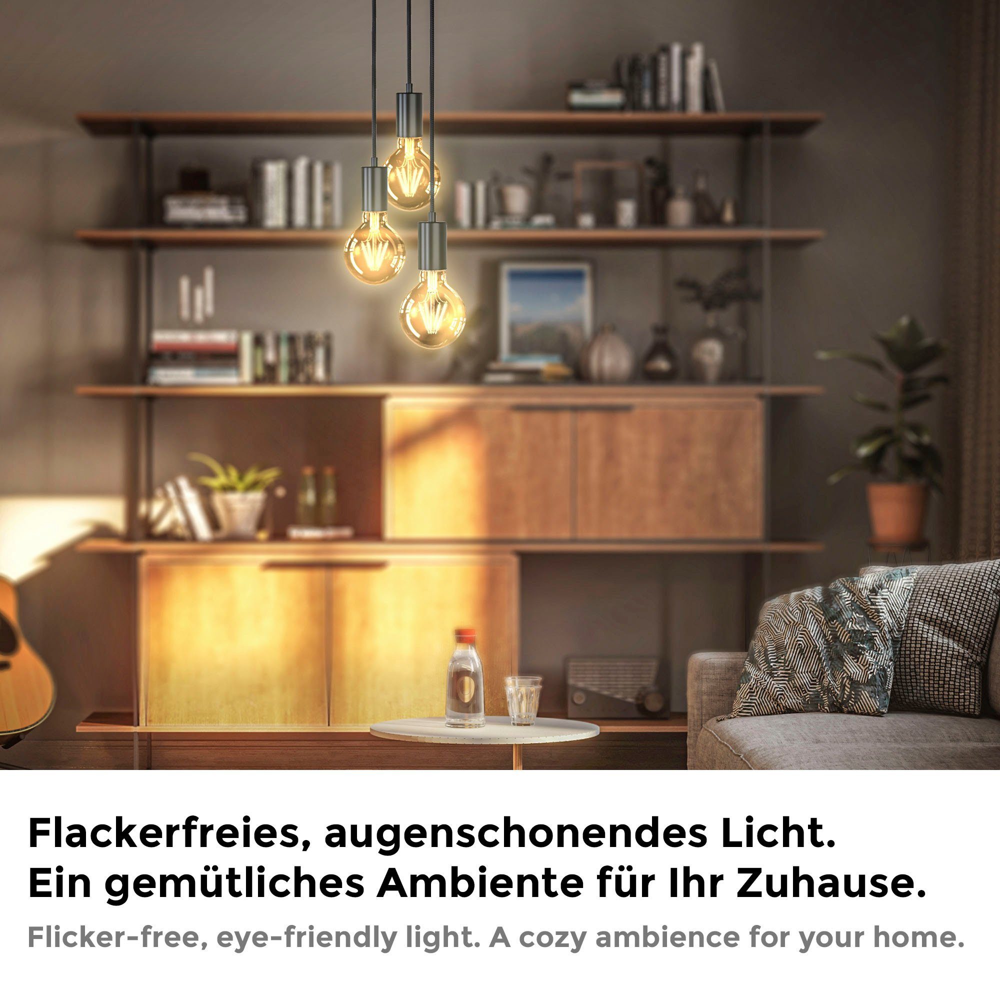 B.K.Licht Led-verlichting BK_LM1400 LED lichtbron 2-delige set E27 G80 (2 stuks)