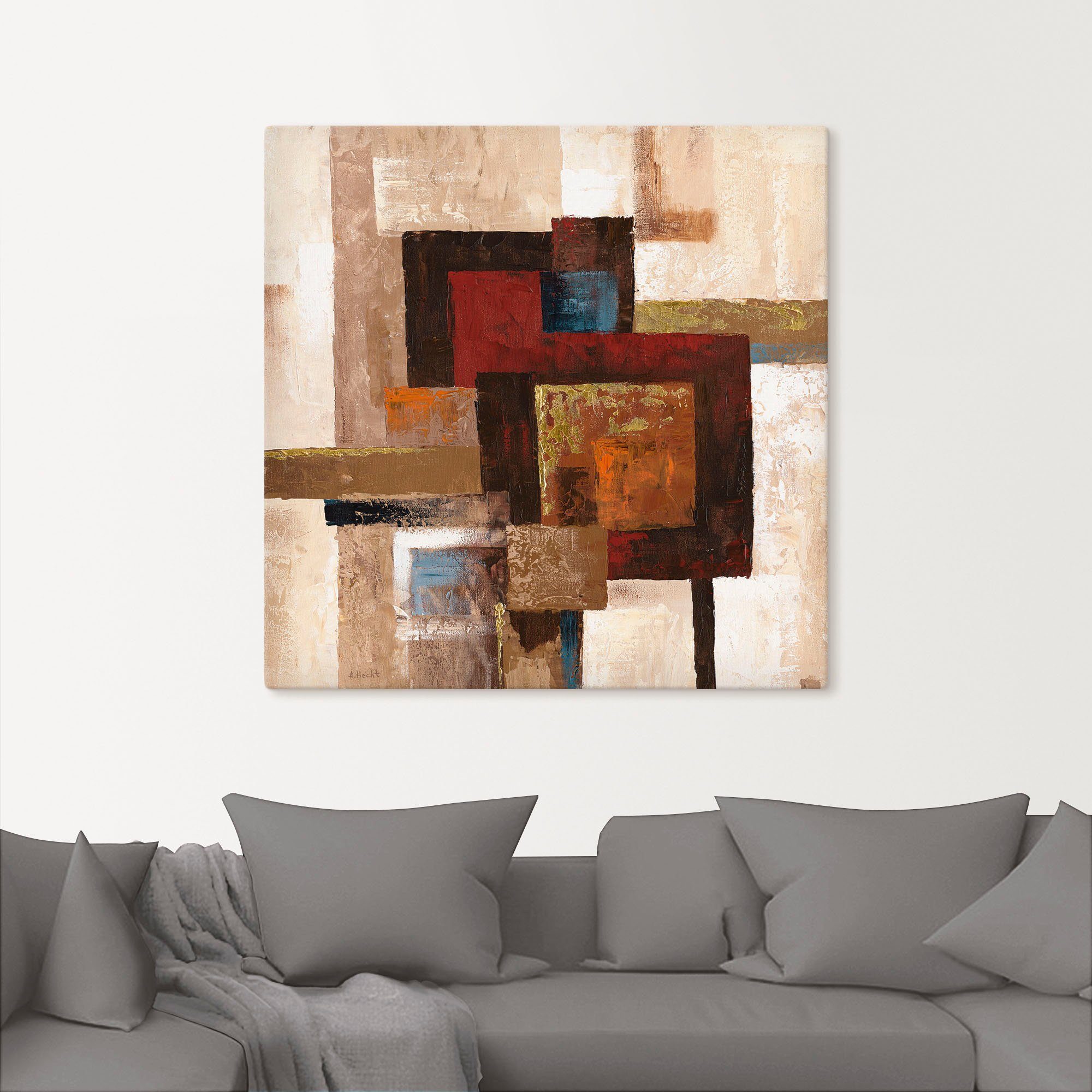 Artland Artprint Ruiten abstract II als artprint op linnen, poster in verschillende formaten maten