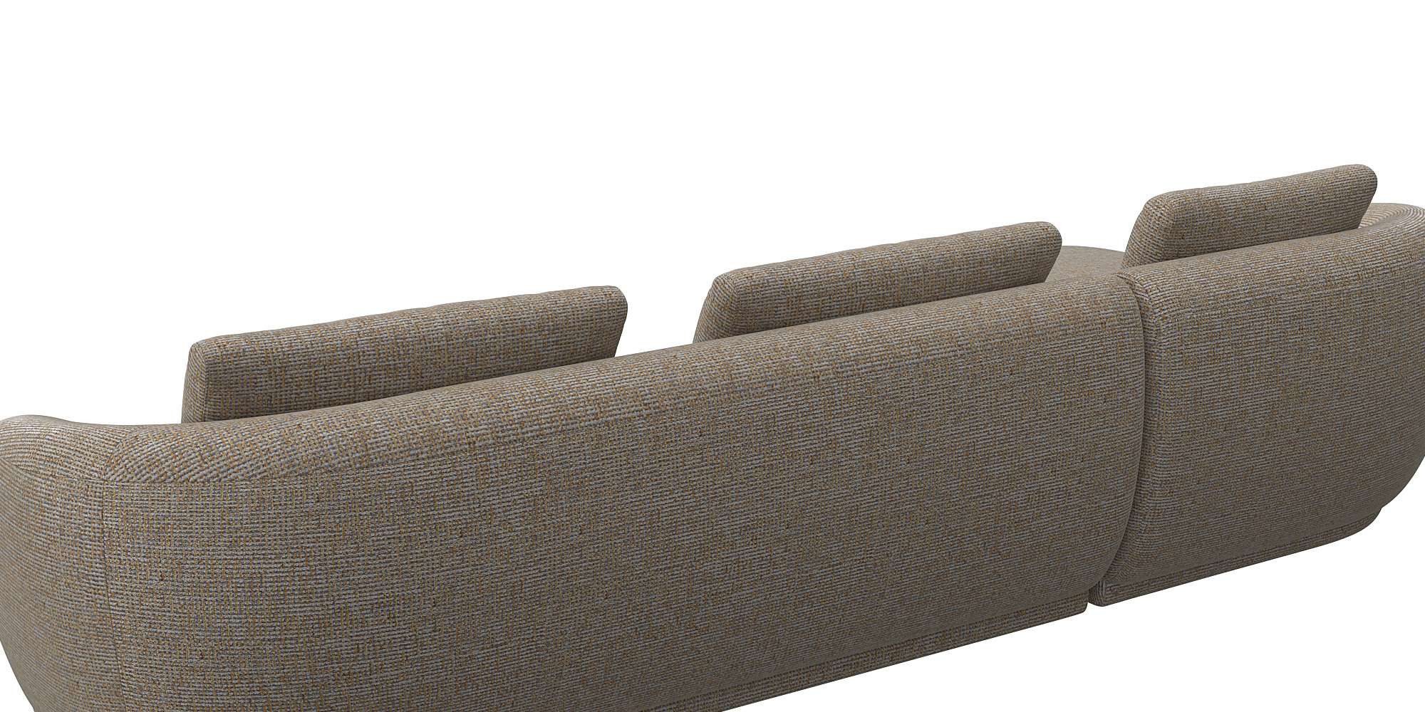 FLEXLUX Zithoek Torino, rond, L-vorm, bankhoek met recamière, longchair-sofa