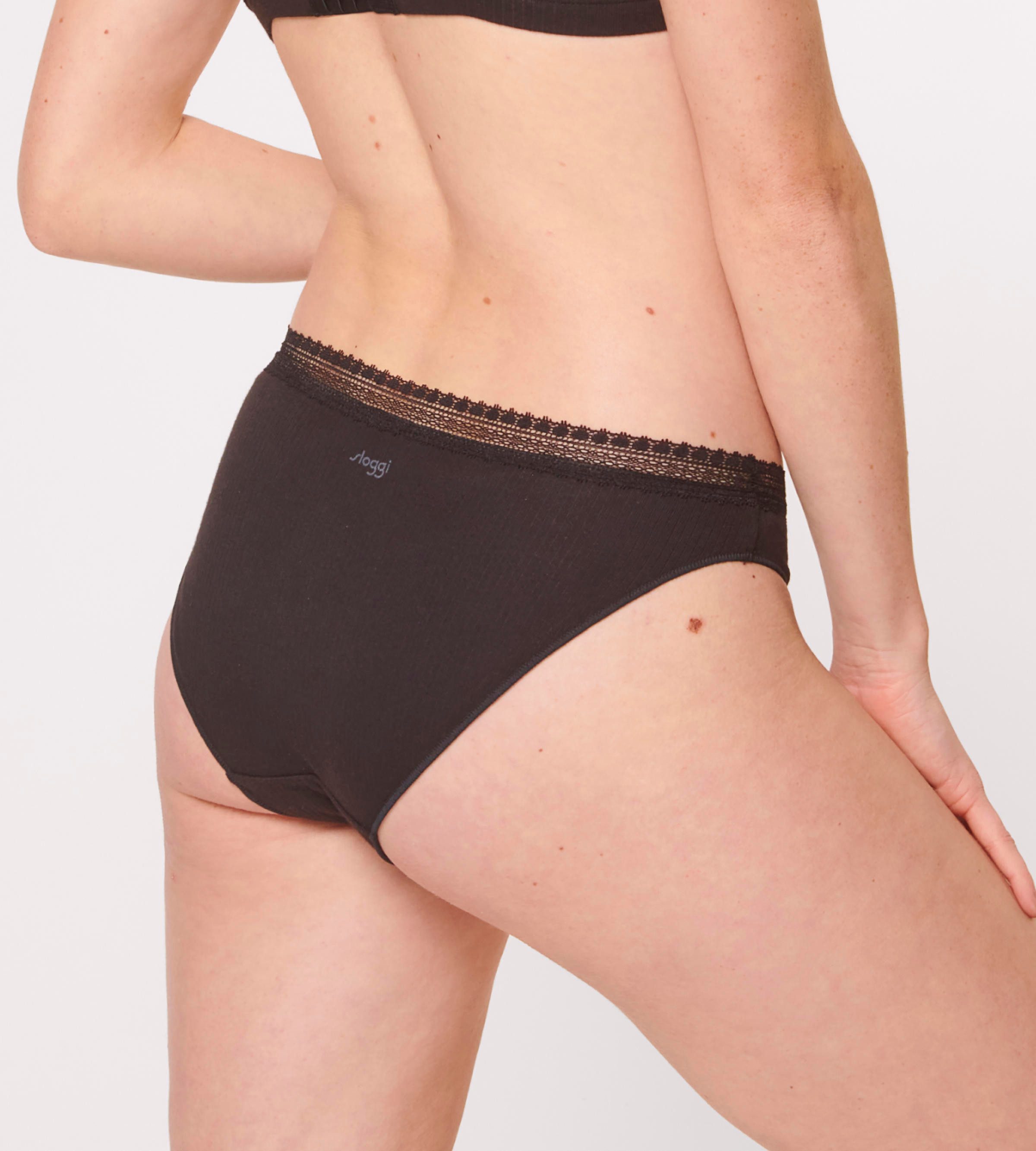 Sloggi Slip GO Ribbed R Tai C2P zachte ribstof met kantafwerking (2 stuks Set van 2)
