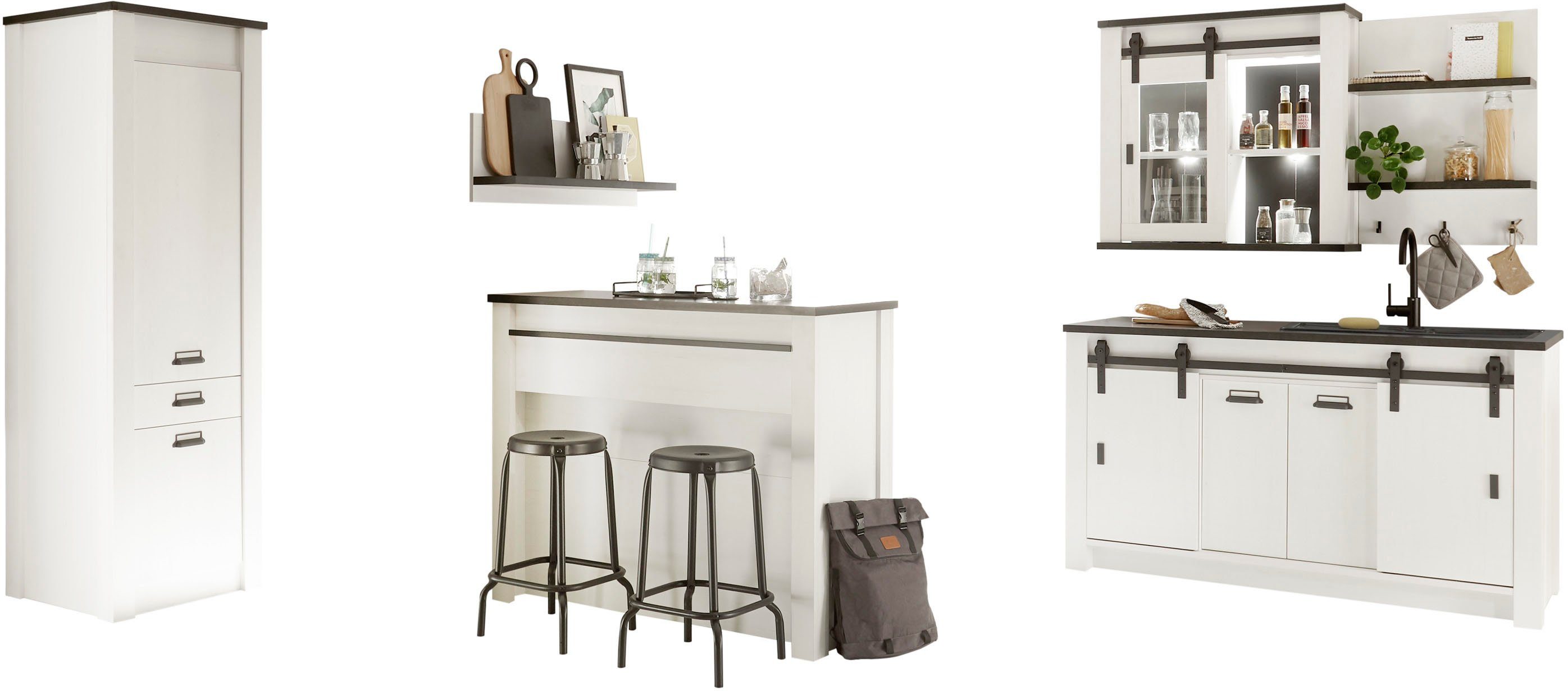 Home affaire Keuken Sherwood Breedte 240 cm, zonder elektrische apparaten