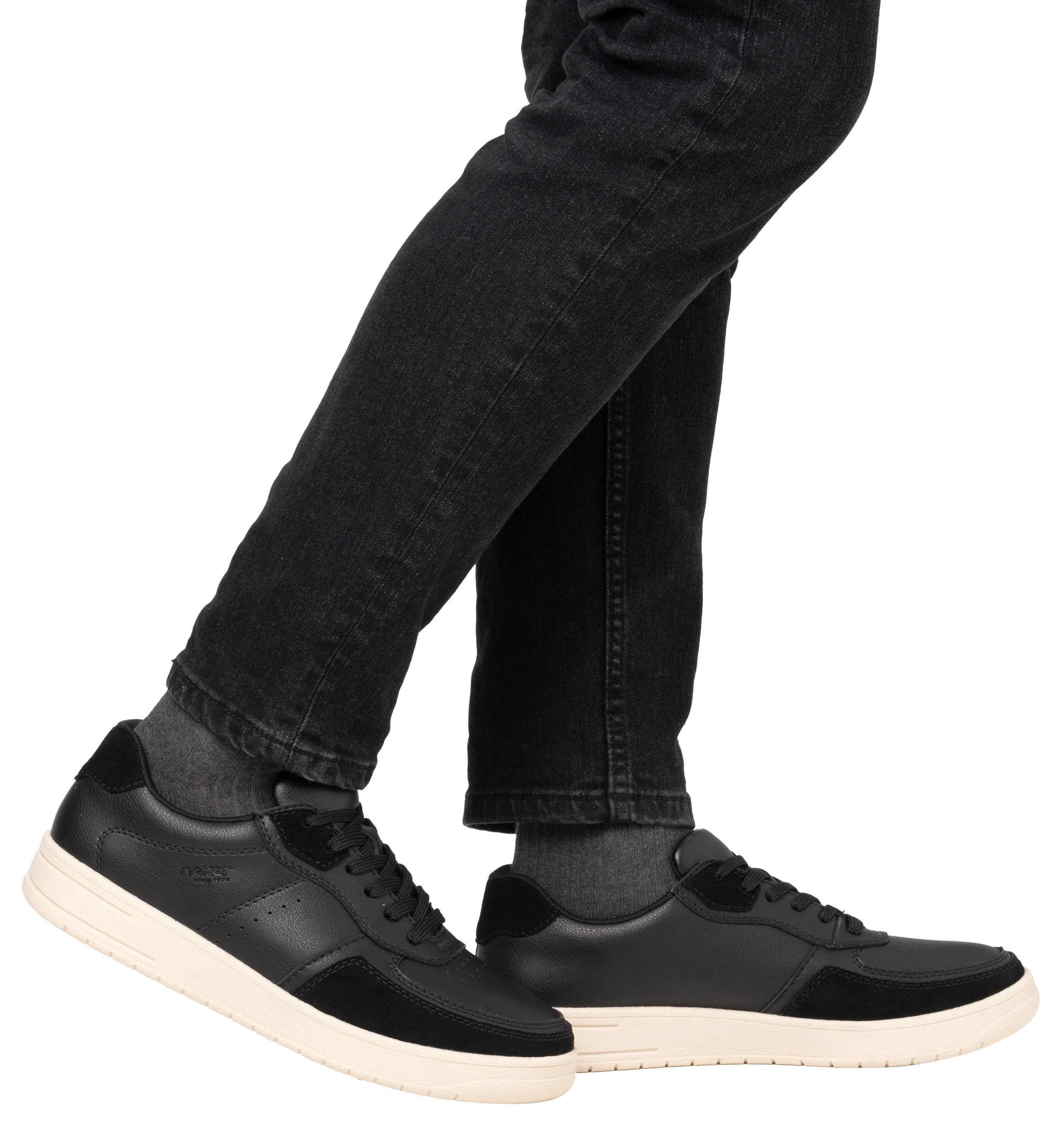 Rieker Sneakers vrijetijdsschoen, lage schoen, veterschoen met memocup-uitrusting