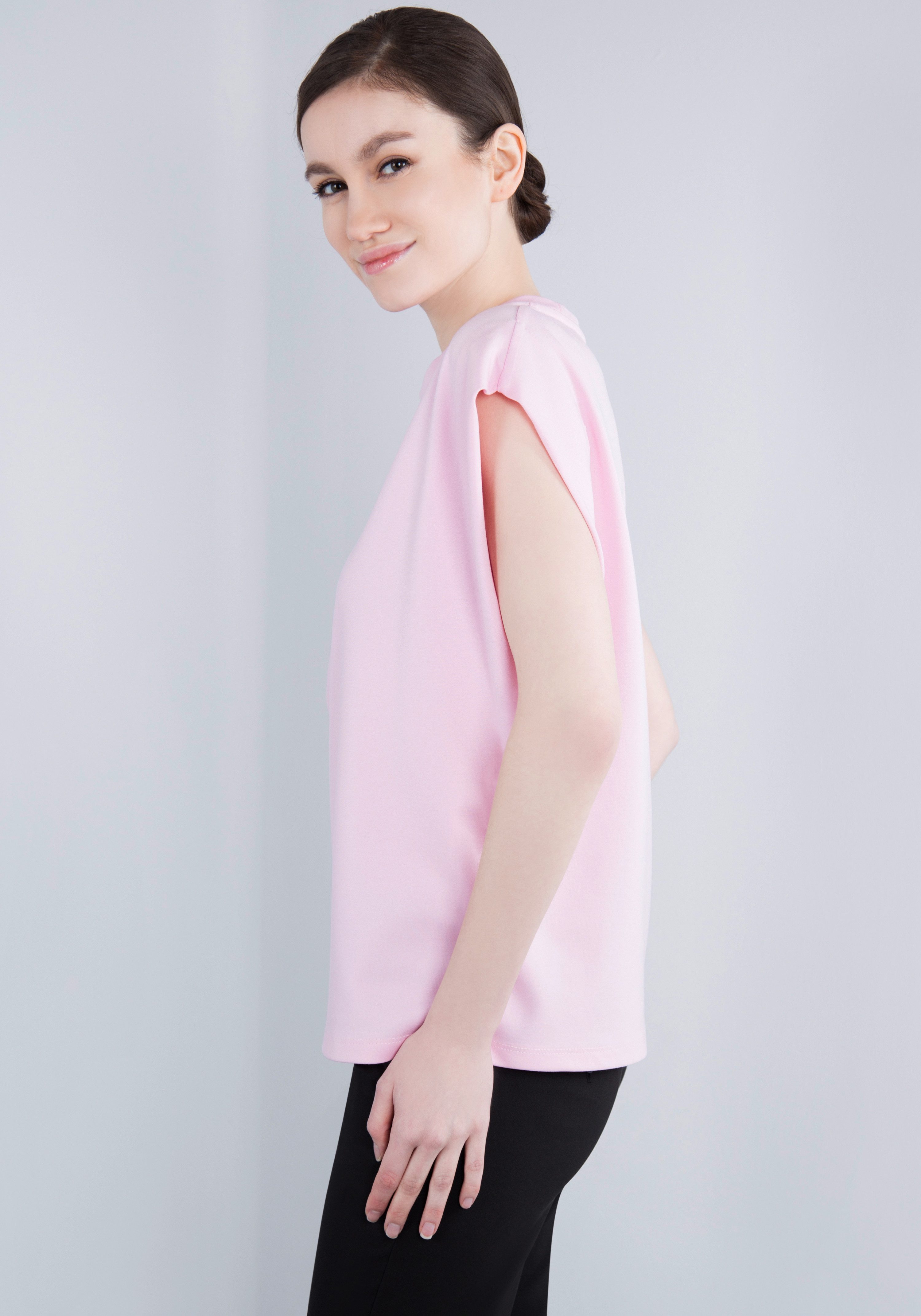 IMPERIAL T-shirt Mouwloos "Punto Milano" shirt met omgeslagen armsgaten