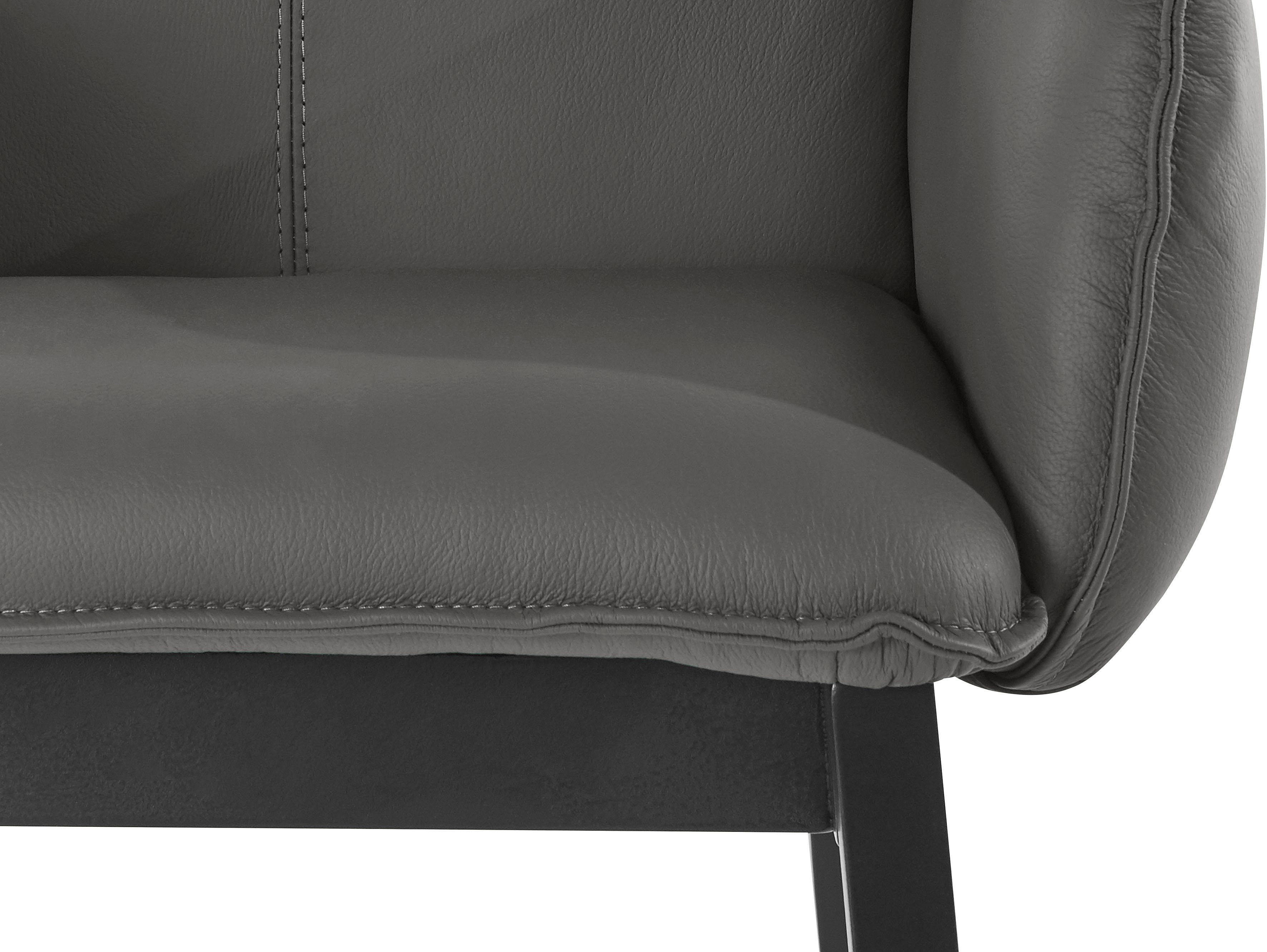 Home affaire Stoel met armleuningen Model 6 Bekleding van microvezel of leer, frame is beuken in zwart gelakt (2 stuks)