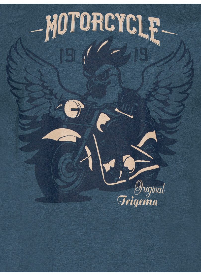 Trigema T-shirt TRIGEMA T-shirt met grote motorfiets-printmotief (1-delig)