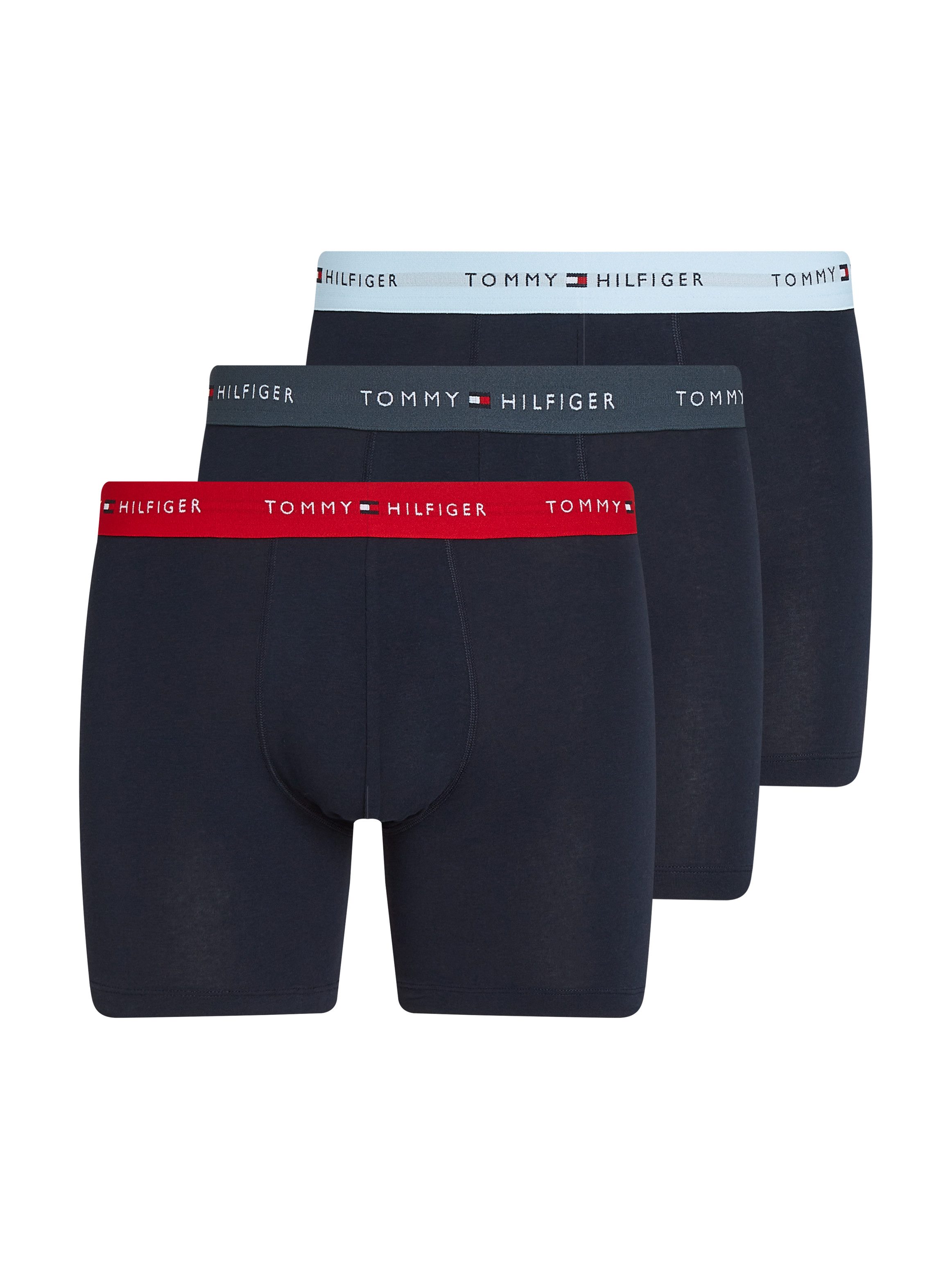 Tommy Hilfiger Underwear Boxershort 3P BOXER BRIEF WB met contrasterende logo-band (3 stuks)