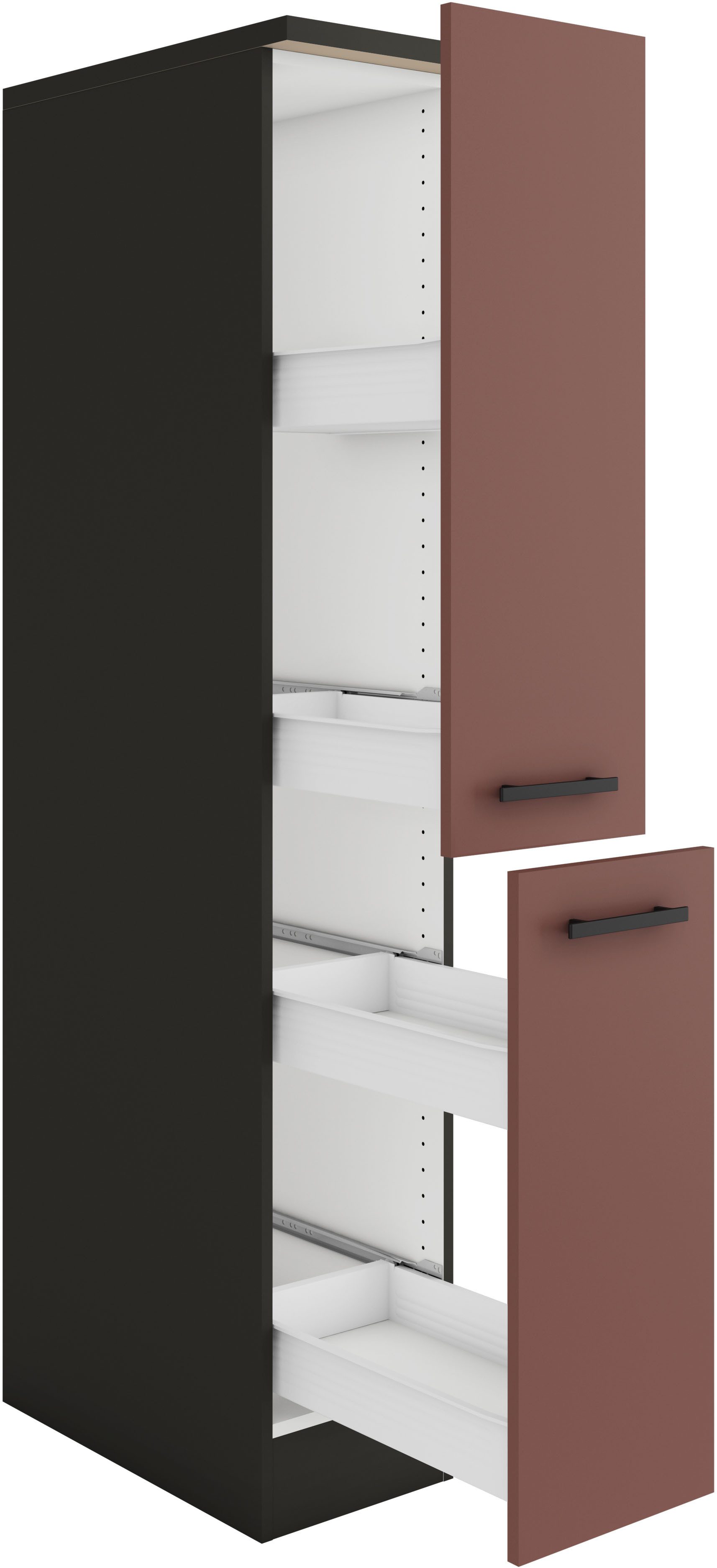 OPTIFIT Apothekerskast Palma Breedte 30 cm, hoogte 174,4 cm, 2 uittrekken, 5 planken