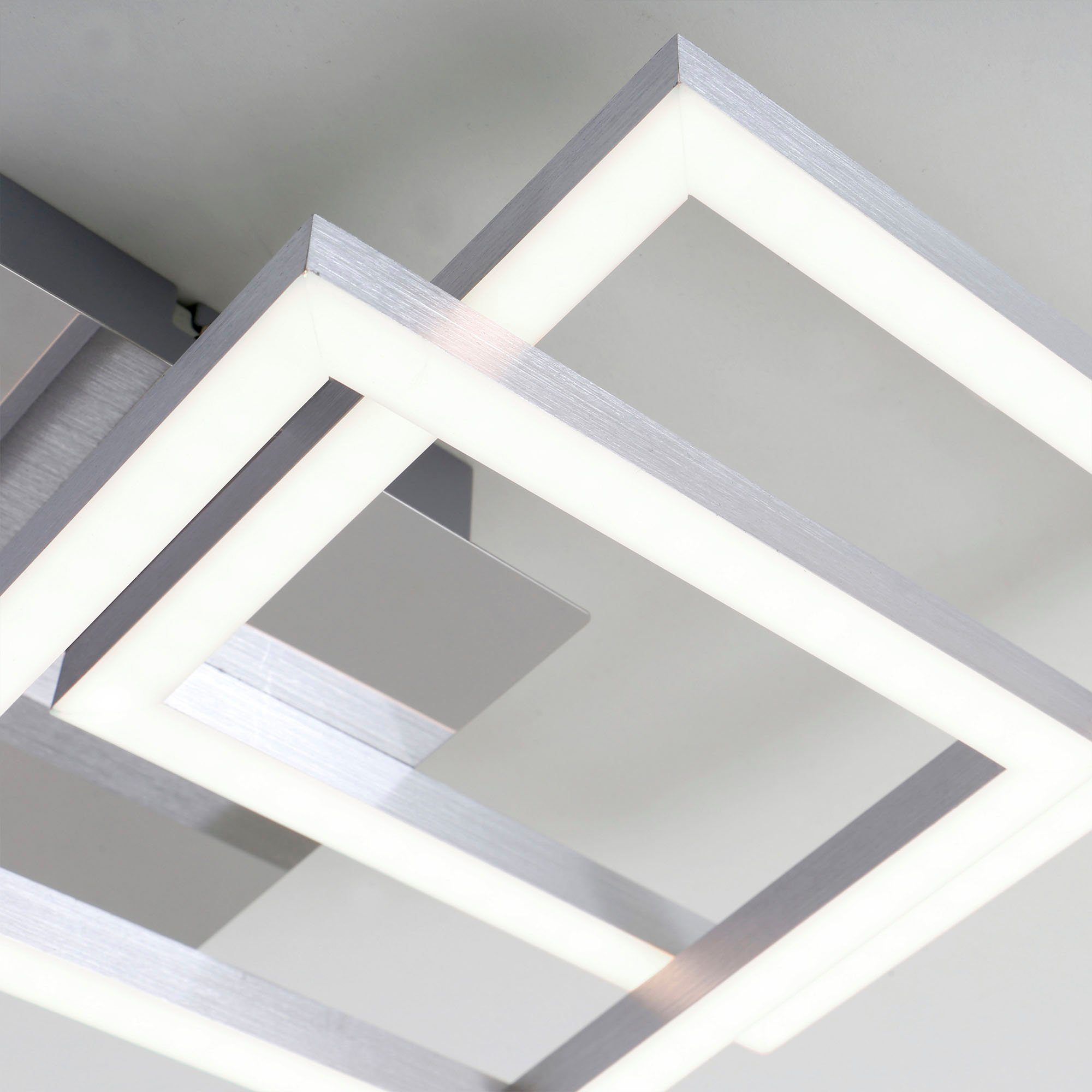 Briloner Leuchten Led-plafondlamp 3207018 FRAME Plafondlamp, 47x22,6x7,3 cm, chroom-aluminium, 5,5W, woonkamer, slaapkamer