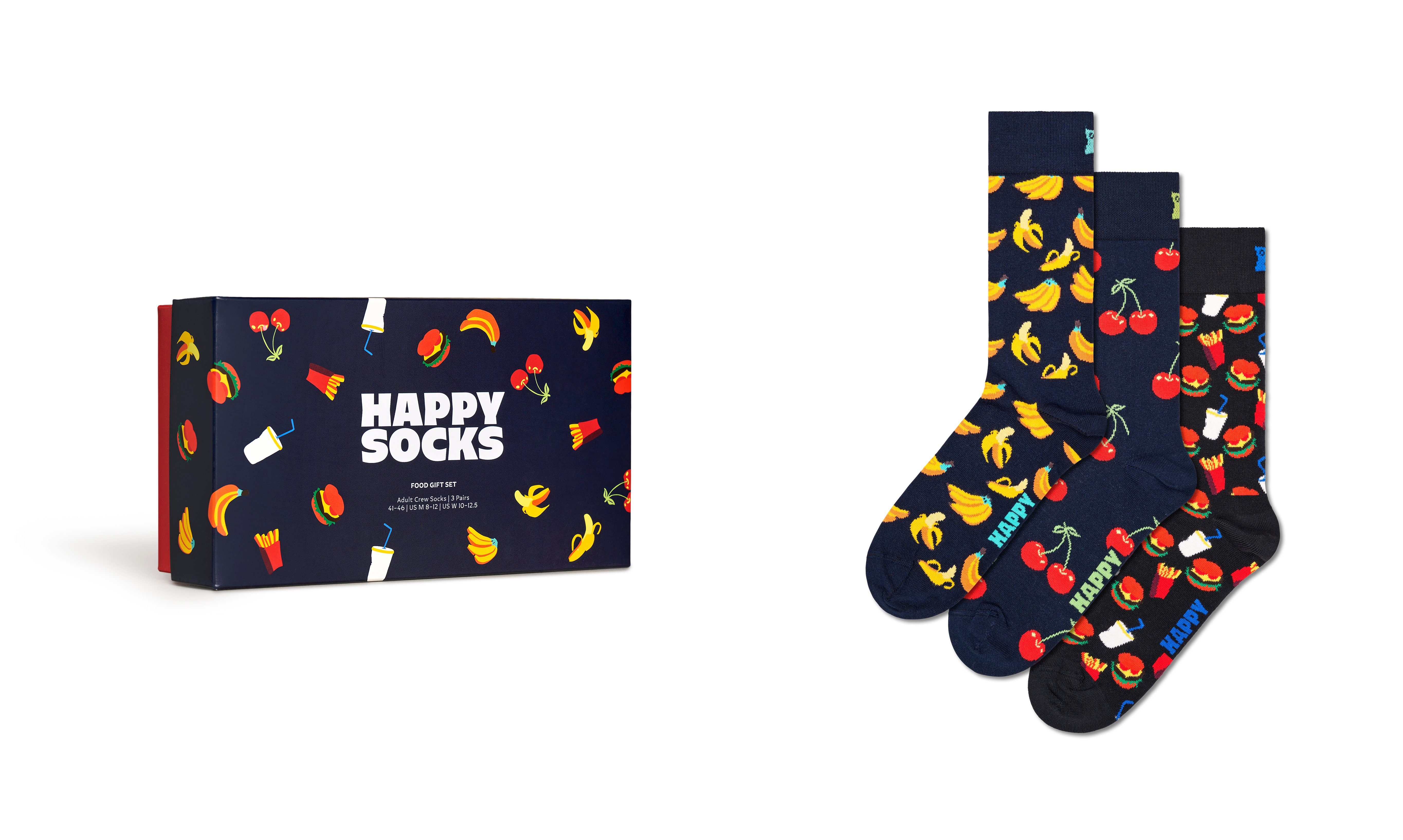 Happy Socks Sokken met all-over motiefprint in een set van 3 paar
