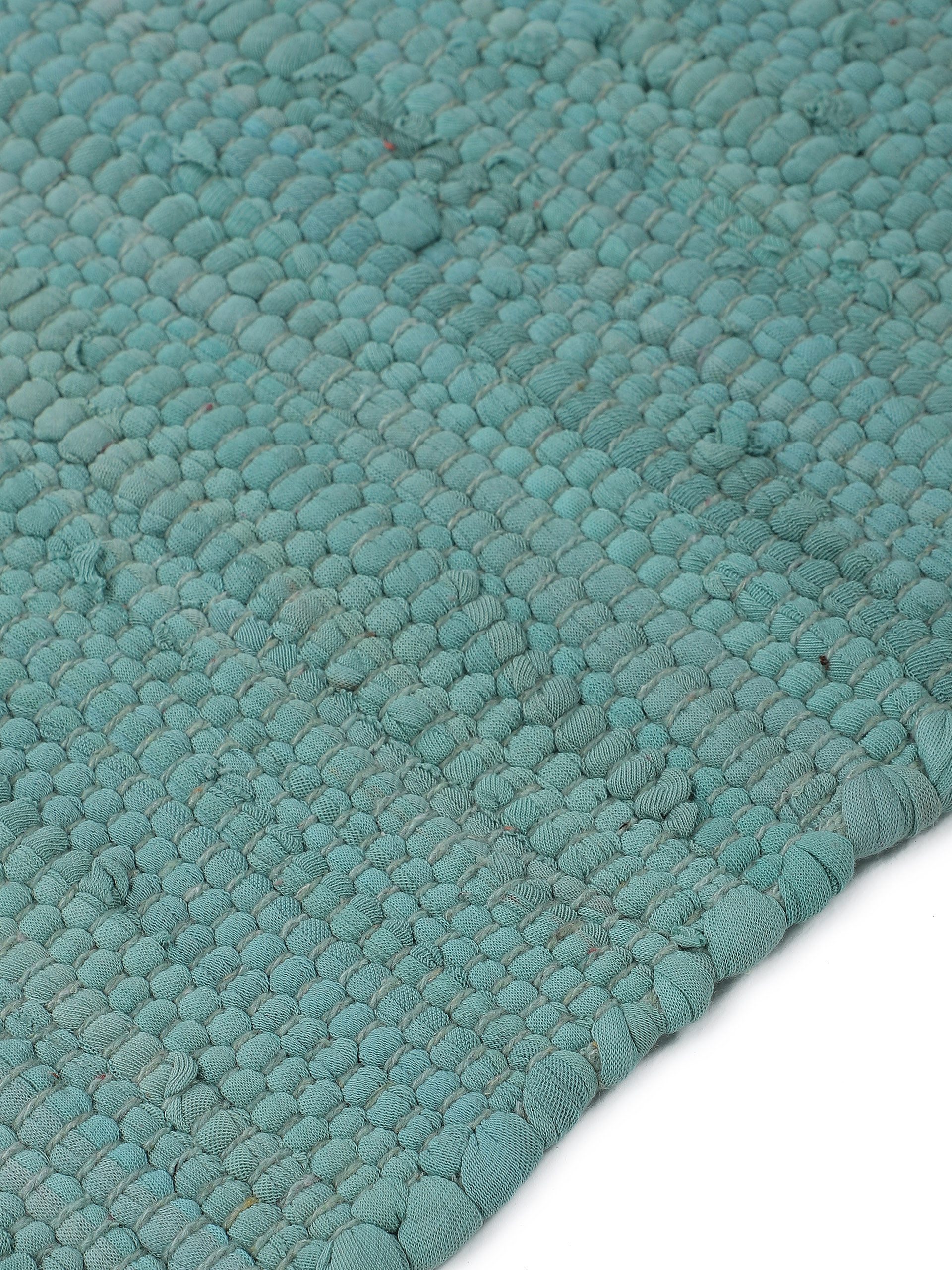 carpetfine Vloerkleed Kelim Chindi uni Tweezijdig te gebruiken kleed, puur katoen, met de hand geweven, unikleuren, met franje