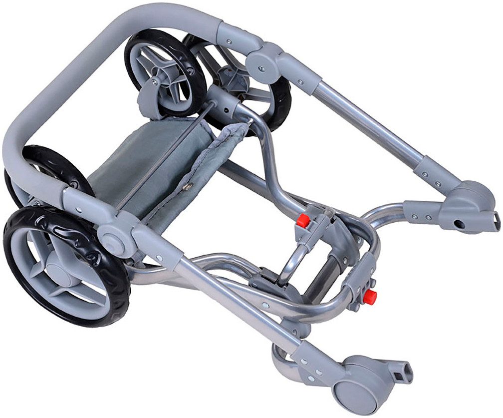 Knorrtoys® Combi-poppenwagen Boonk - star grey pink