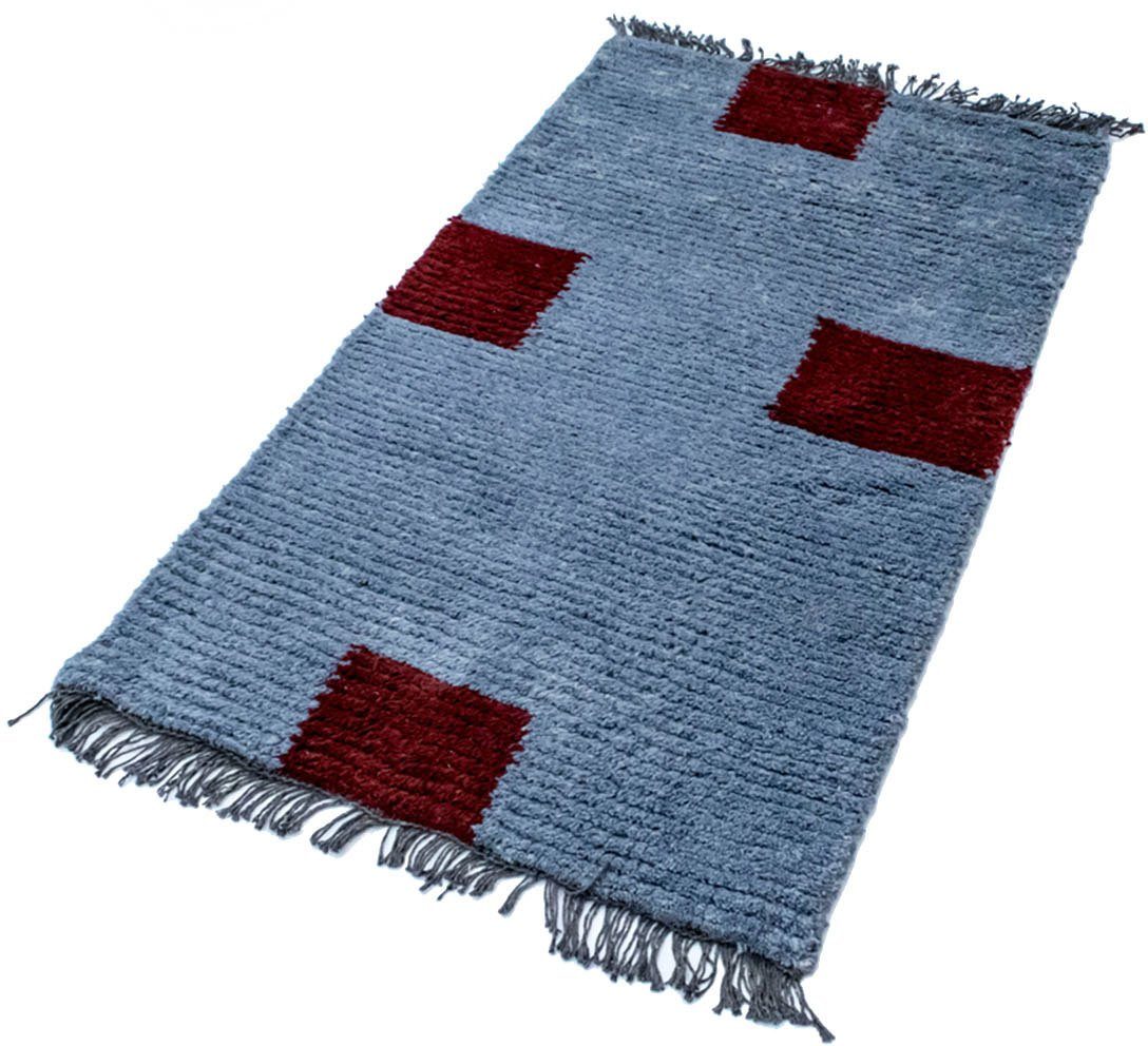 morgenland Wollen kleed Nepal vloerkleed met de hand geknoopt blauw handgeknoopt