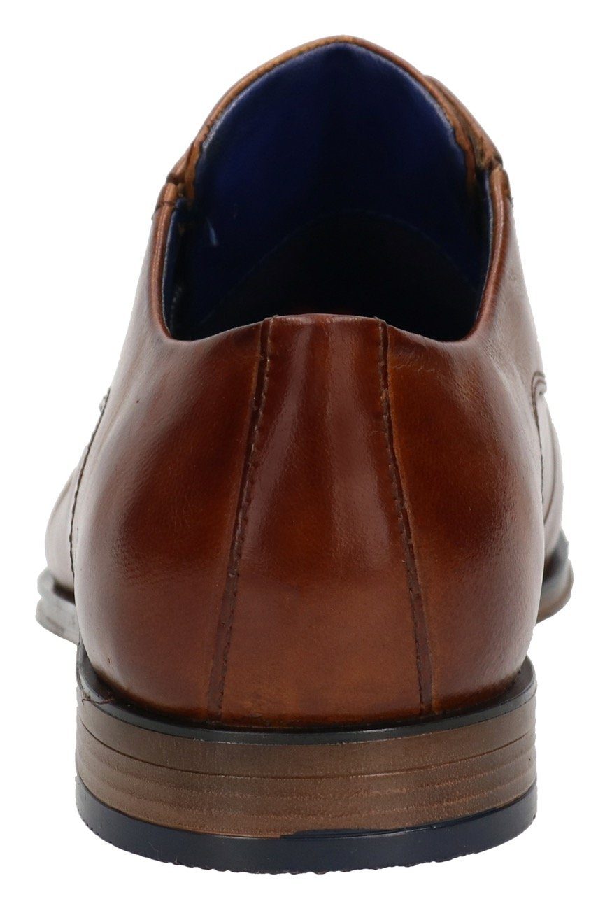 Bugatti Veterschoenen Pak schoen, zakelijke schoen met logo en fijne blokhak