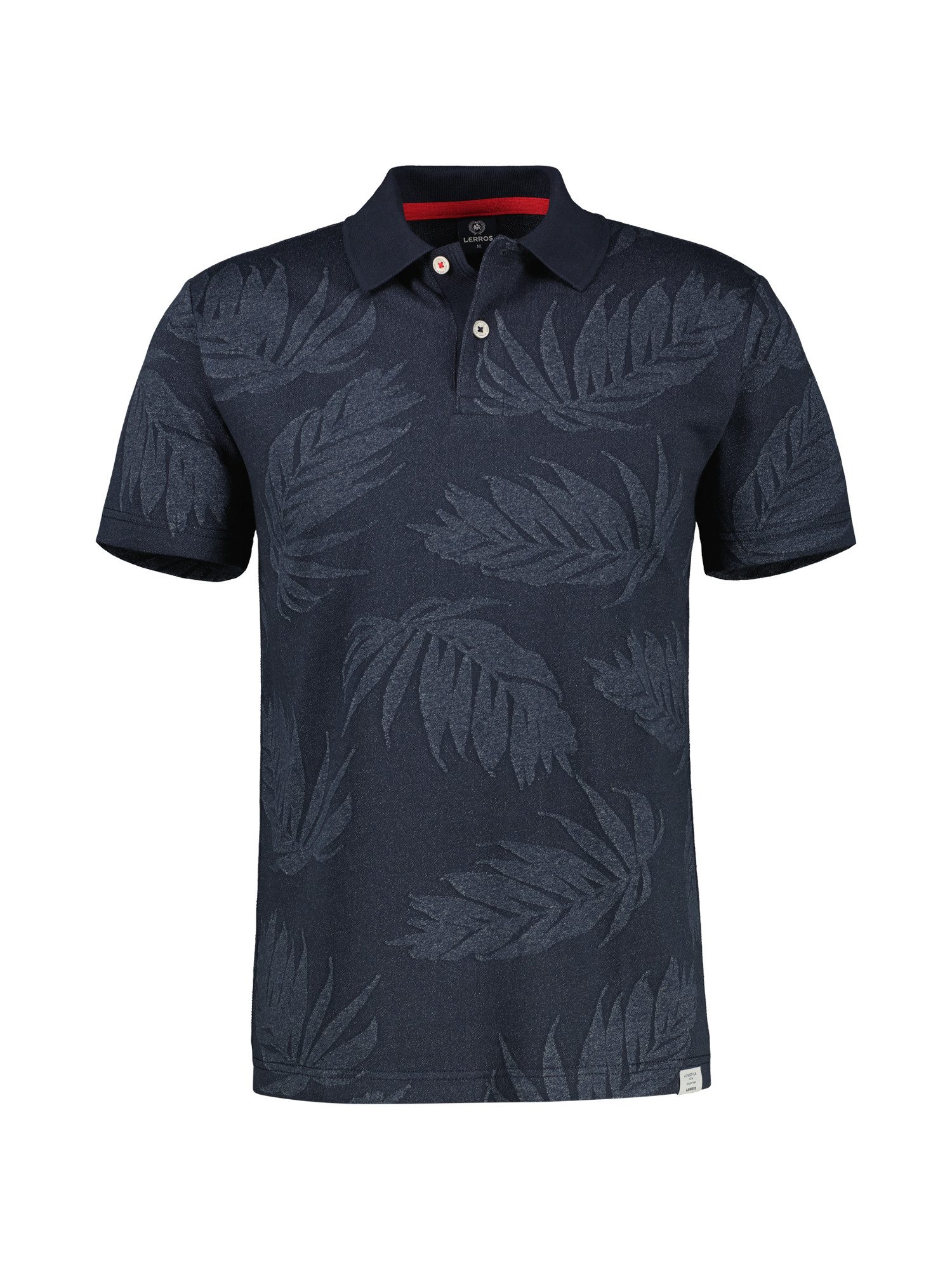 Lerros Poloshirt LERROS jacquard poloshirt voor heren