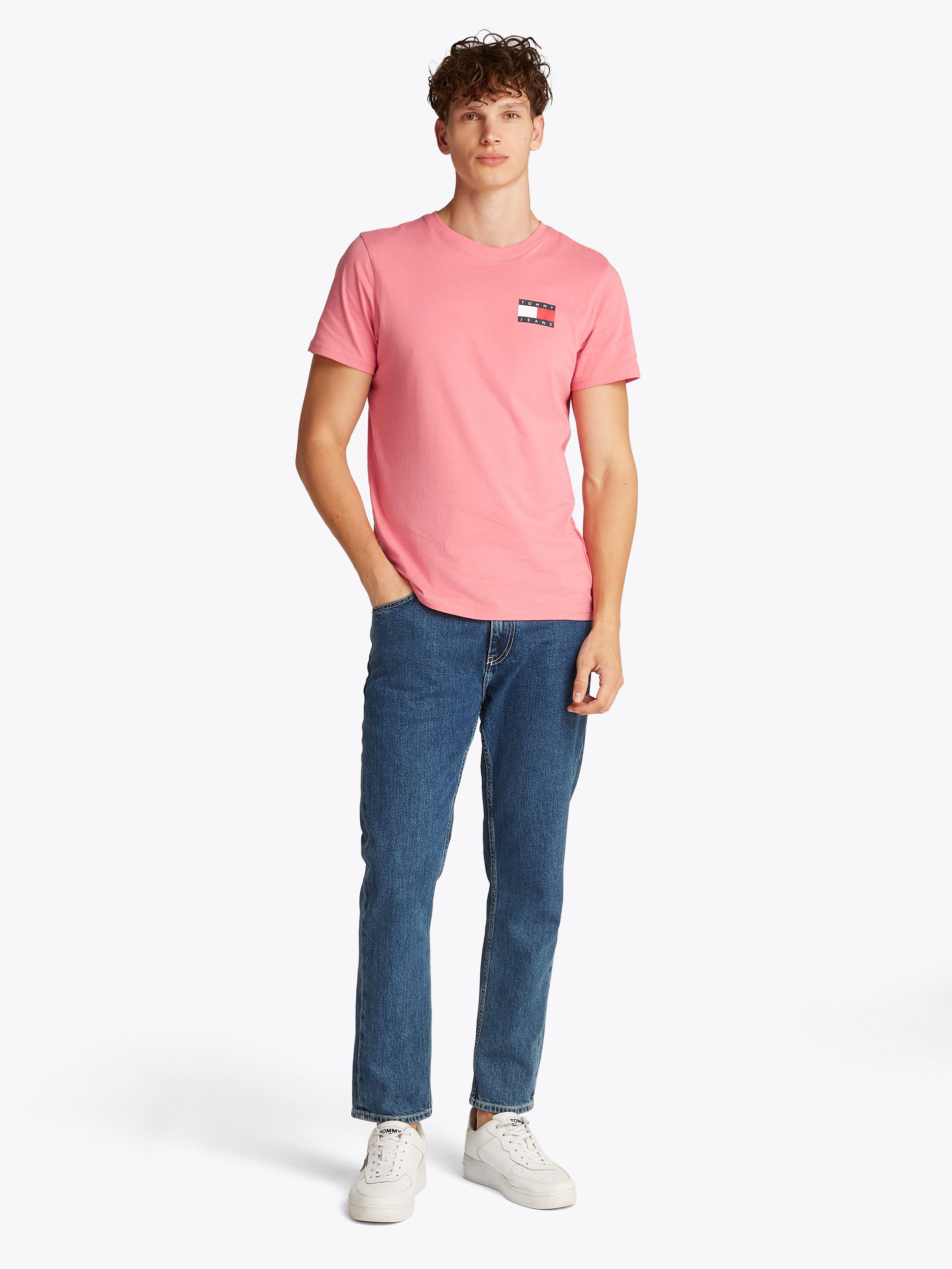 TOMMY JEANS T-shirt TJM SLIM ESSENTIAL FLAG TEE EXT
