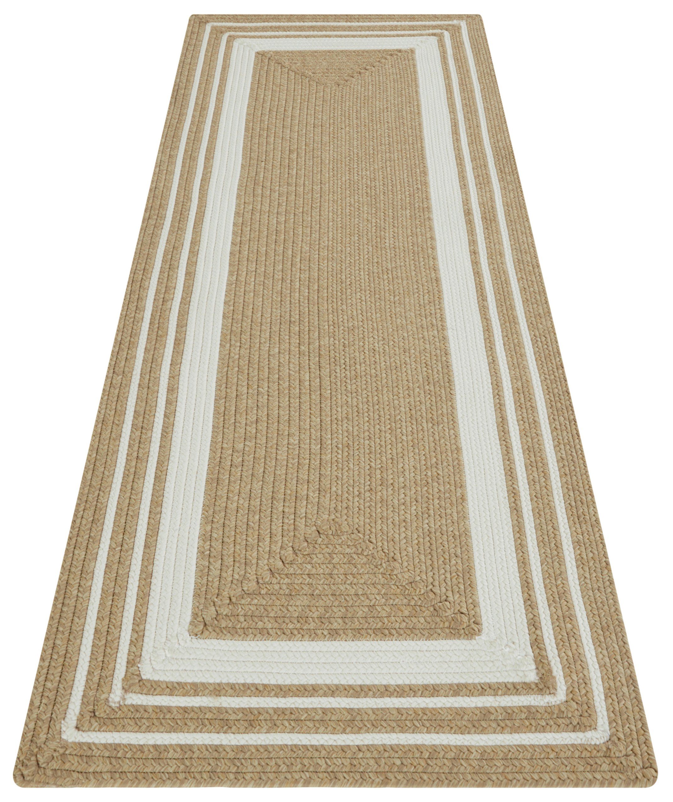 NORTHRUGS Vloerkleed Trenzado In- & outdoor, handgemaakt-look, loper, weerbestendig, balkon, woonkamer
