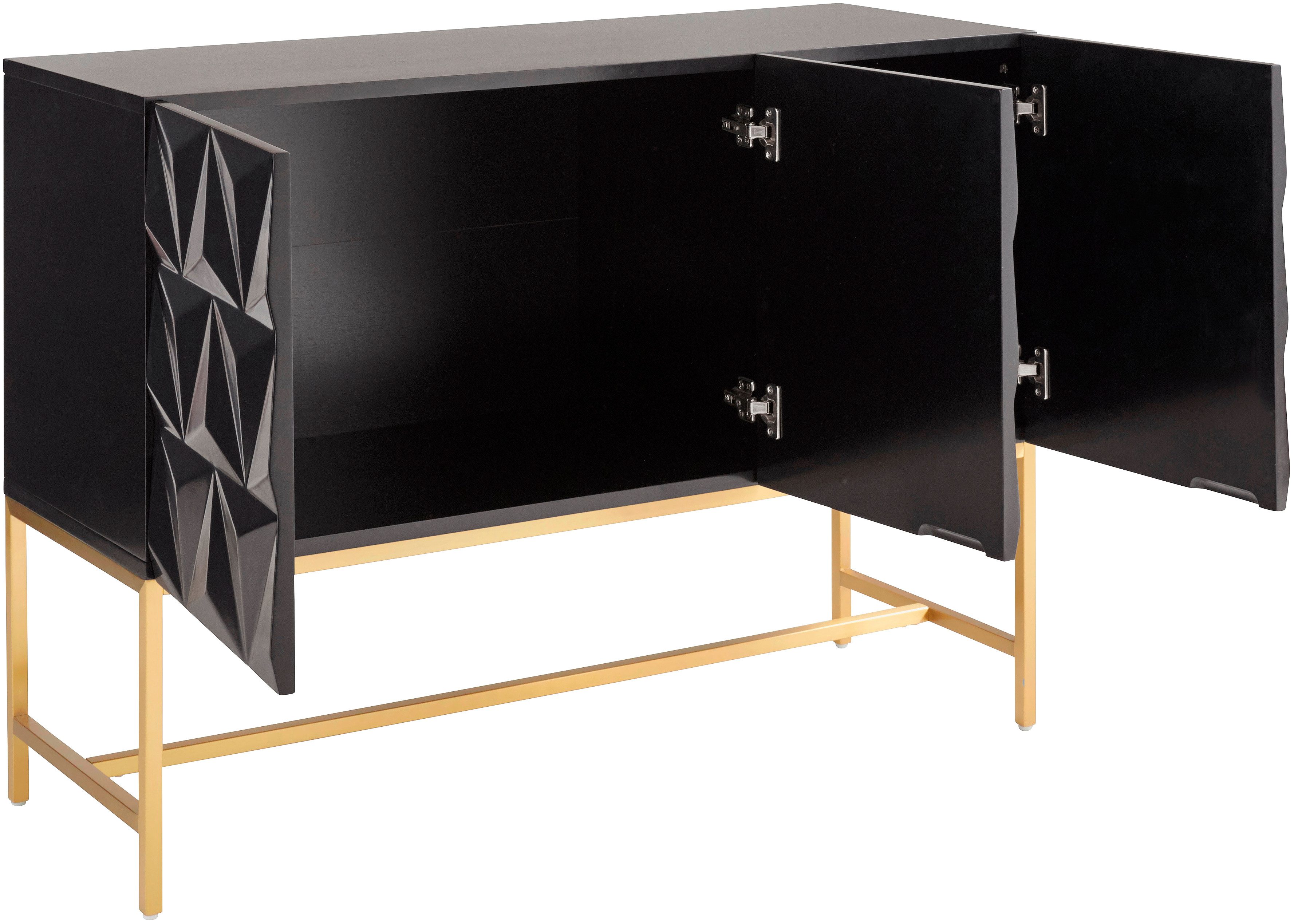 Leonique Dressoir Rovuma, TOPSELLER!, OTTOs keuze in 3d-look en met goudkleurig metalen frame