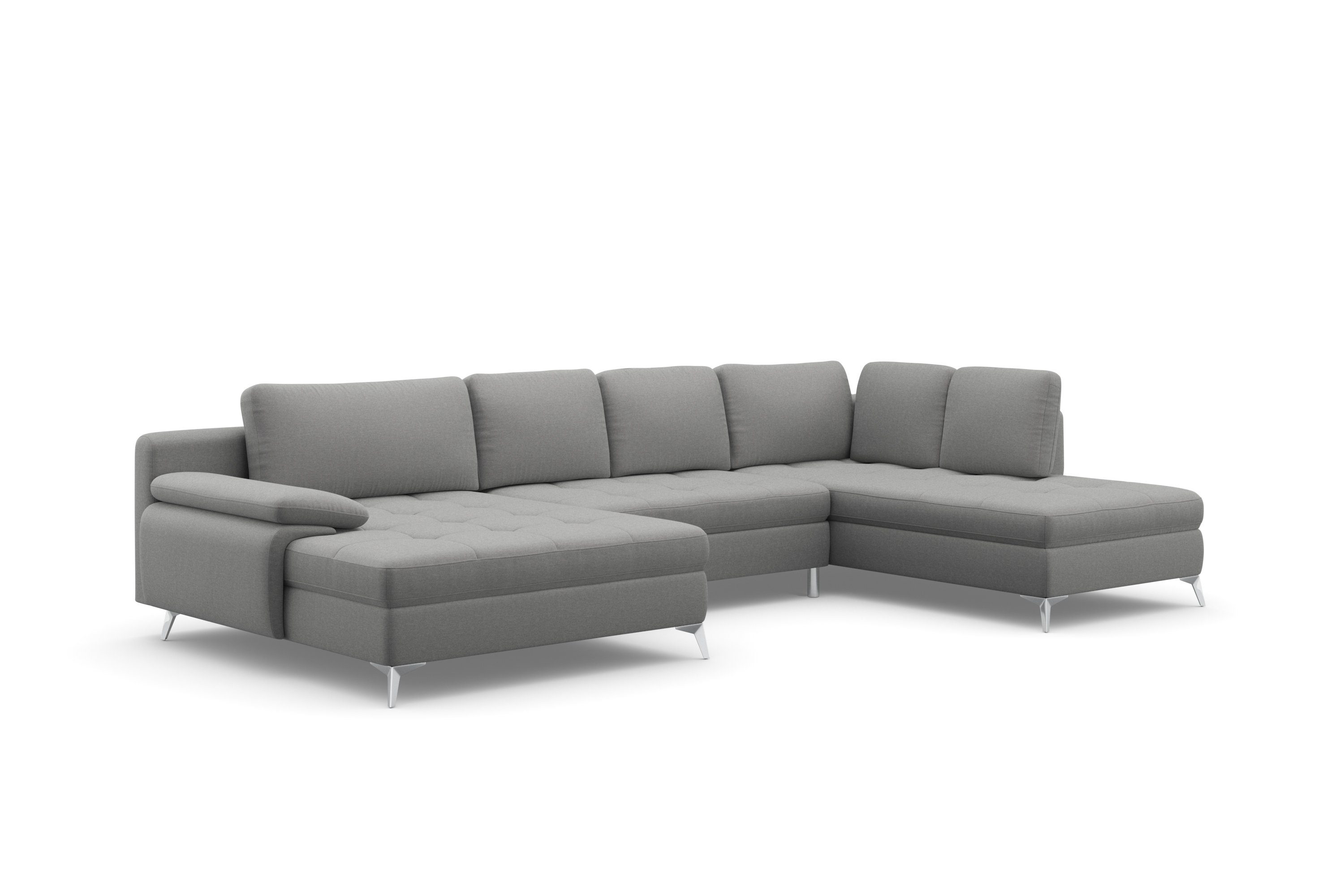 sit&more Zithoek Latigo U-vorm met mega-récamier, naar keuze met slaapfunctie en bedkist