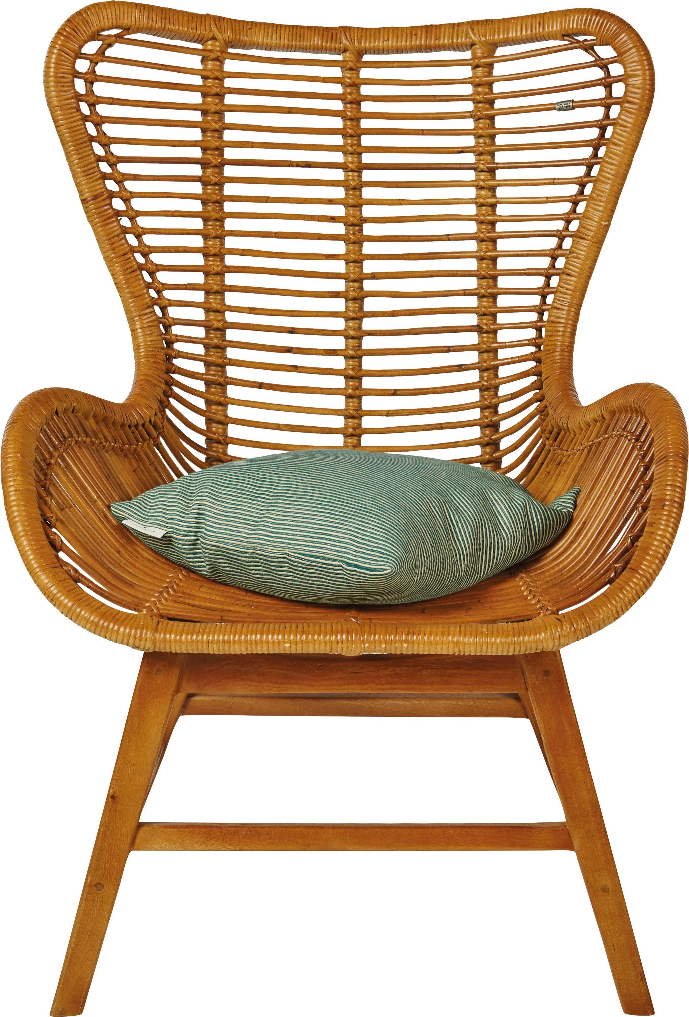 TOM TAILOR HOME Fauteuil T-RATTAN ARMCHAIR Rotanstoel met armleuningen met teakhouten frame, organisch model