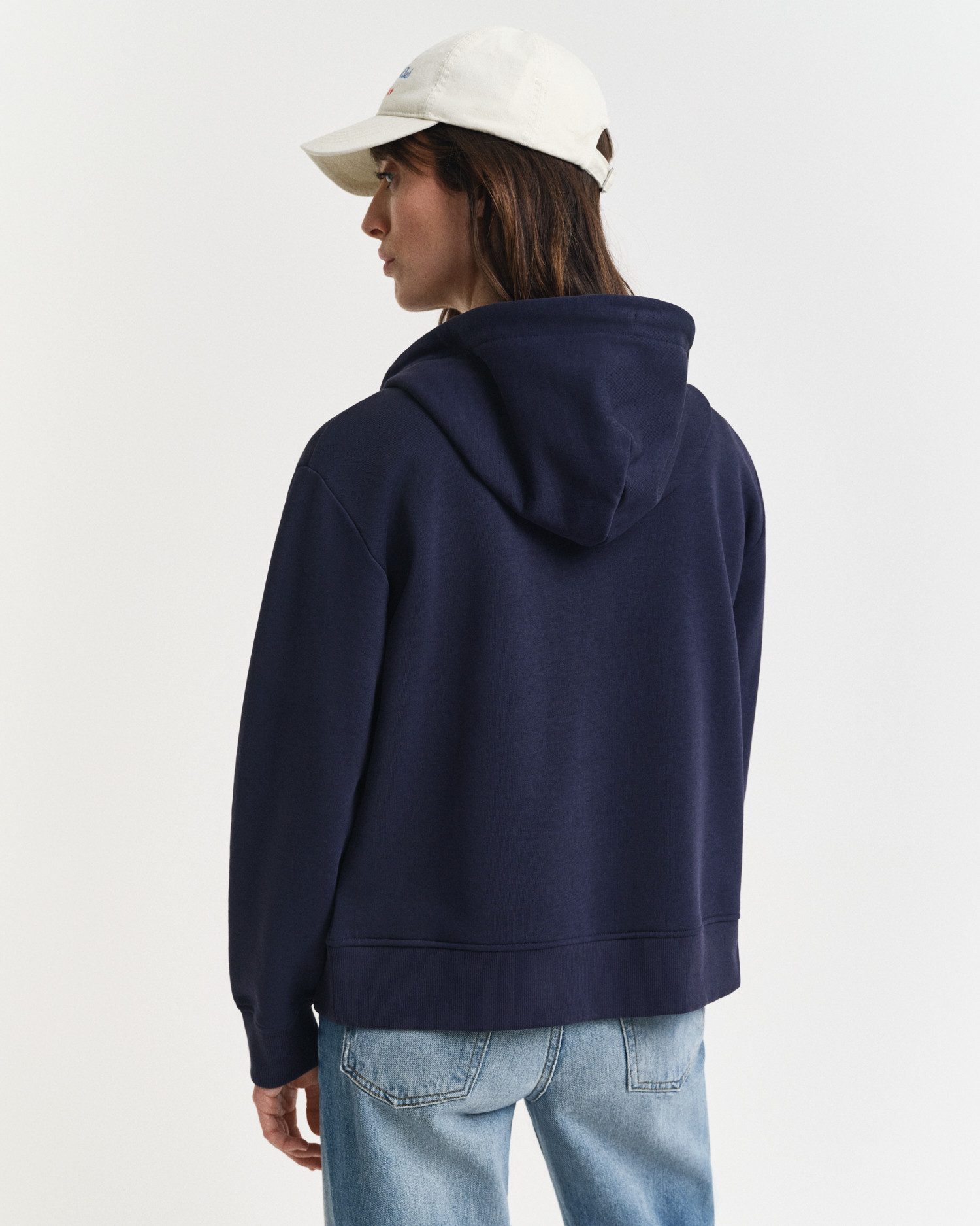 Gant Capuchonsweatvest SHIELD ZIP HOODIE Grafische GANT-borduursel op de borst