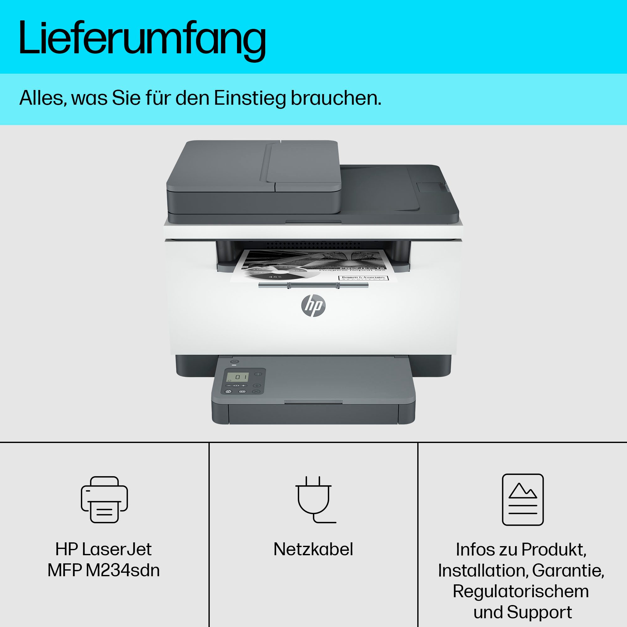 HP All-in-oneprinter LaserJet MFP M234sdn