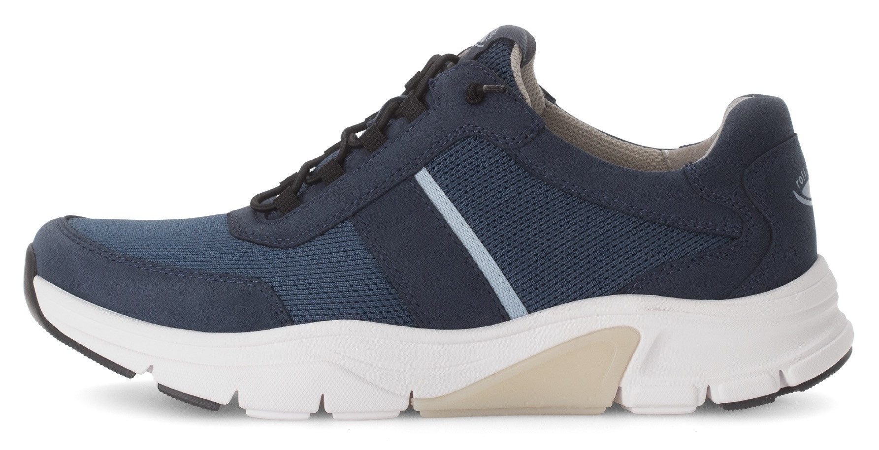 Gabor Rollingsoft Slip-on sneakers , vrijetijdsschoen, lage schoen, slipper met logo op de hiel, breedte g