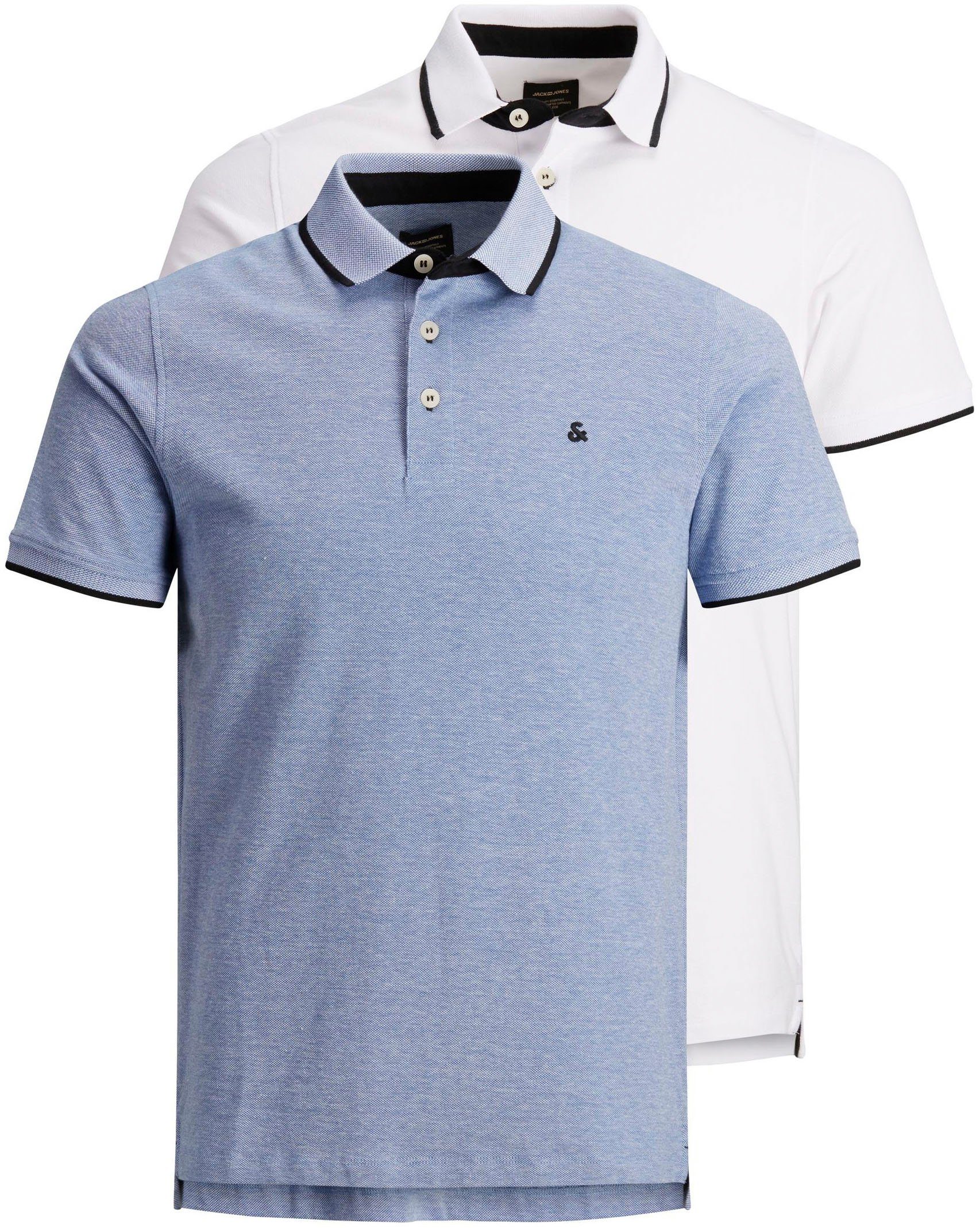 Jack & Jones Poloshirt JJEPAULOS POLO SS 2PK MP NOOS (2-delig, Set van 2)