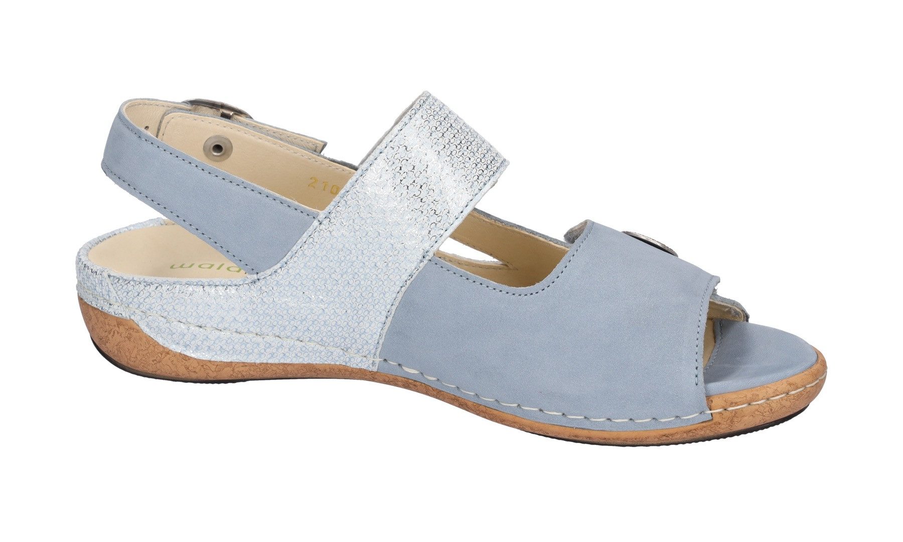 Waldläufer Sandalen HELIETT , zomerschoen, klittenbandschoen, sleehak, in comfortwijdte h (=zeer breed)