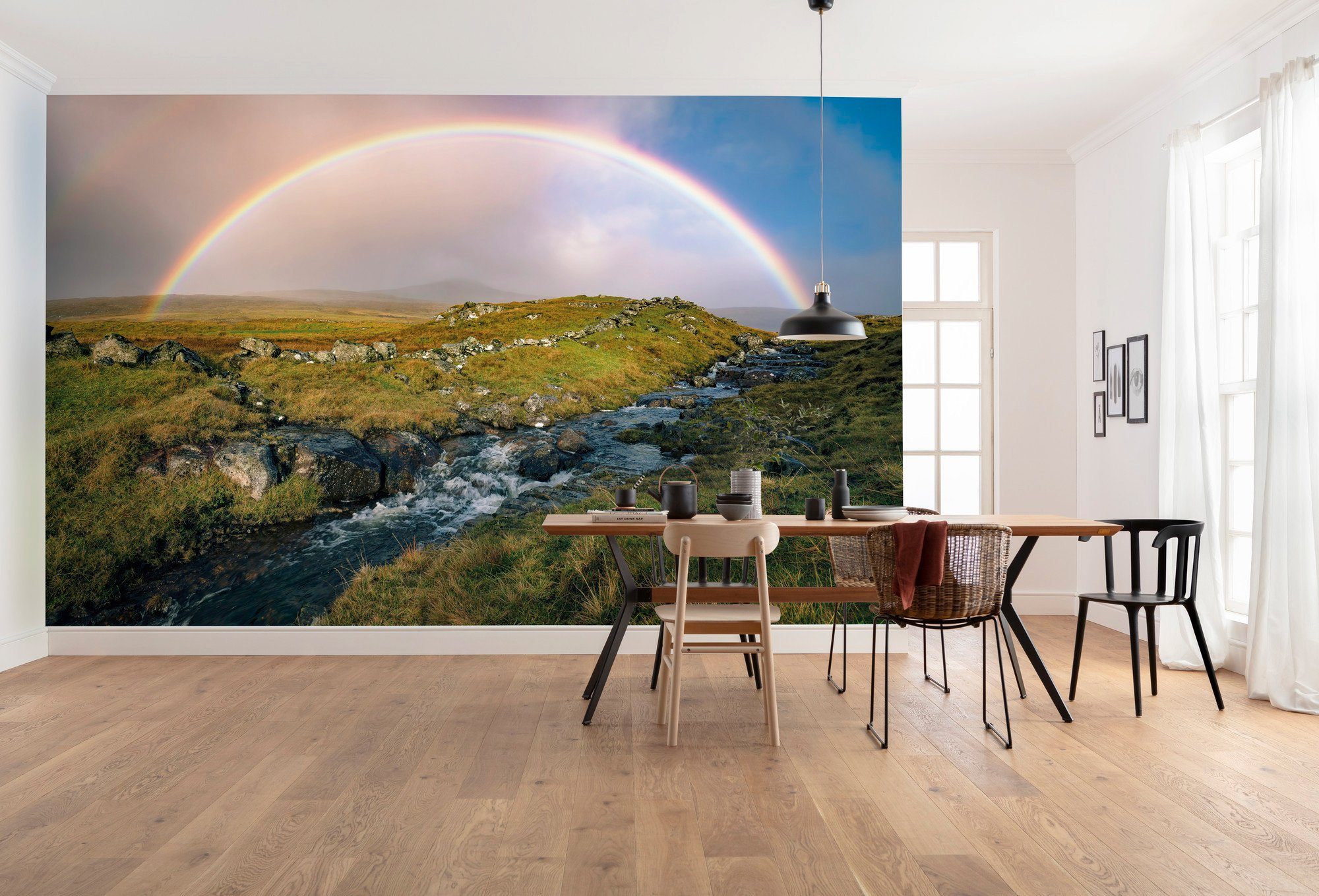 Komar Vliesbehang Digitale print vlies - Coloured Faeroer - Afmeting 450 x 280 cm (9 stuks)