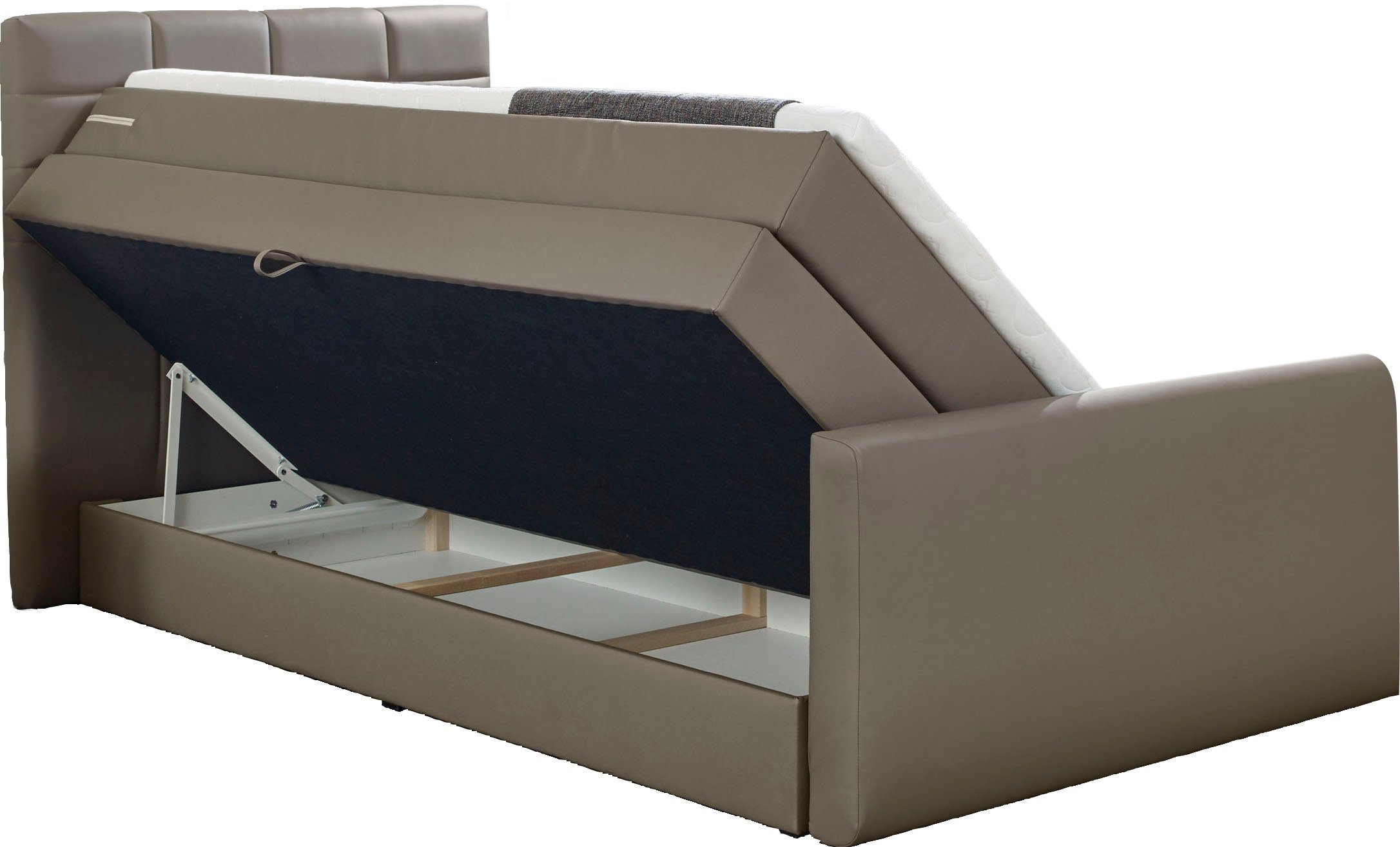 INOSIGN Boxspring Lethbridge incl. bedbox en matrastopper, twee matrastypes in h2