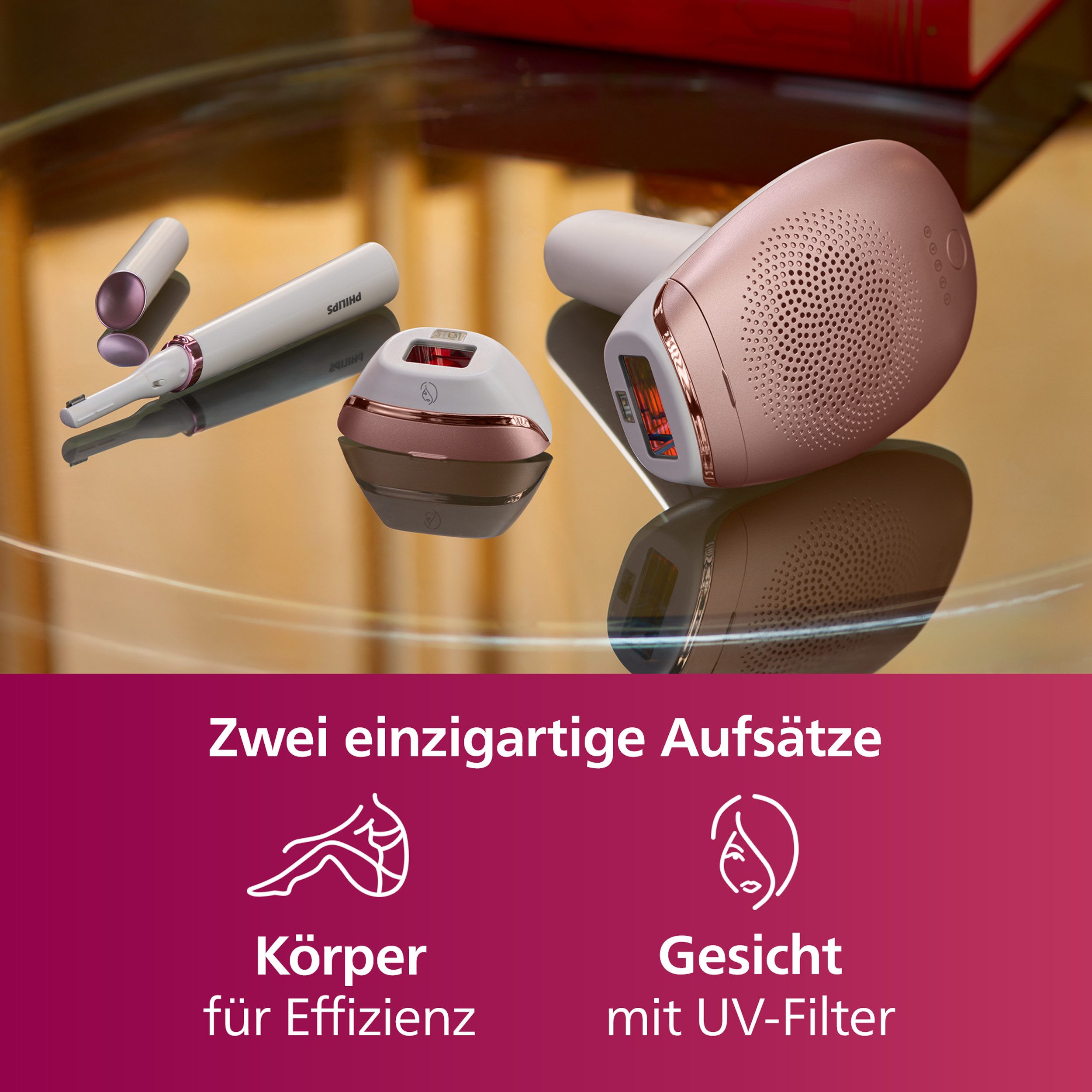 Philips IPL-ontharingsapparaat Lumea S7000 BRI921/00 2 opzetstukken (lichaam en gezicht), inclusief precisietrimmer