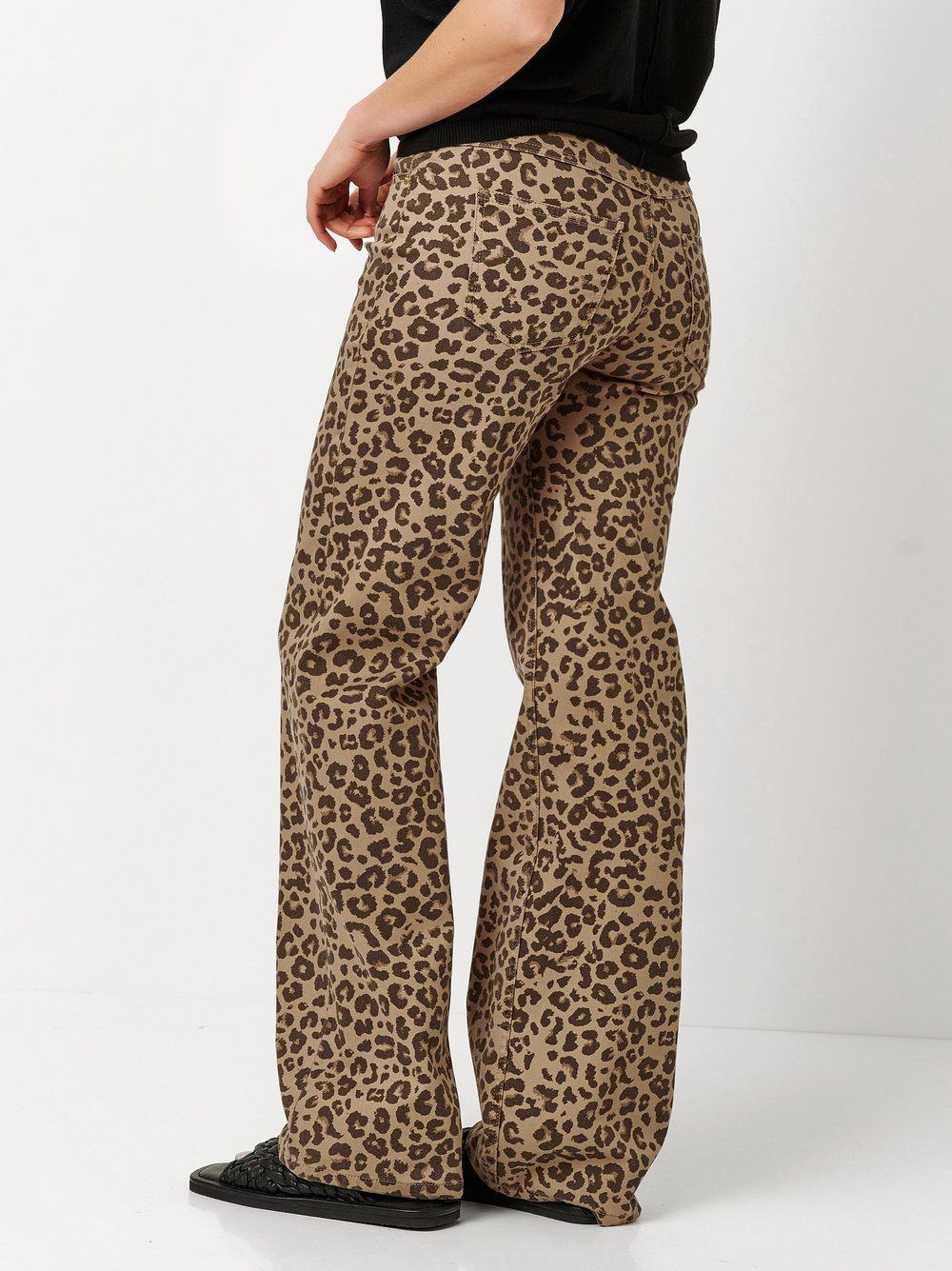 TONI Straight jeans Ella met luipaardprint
