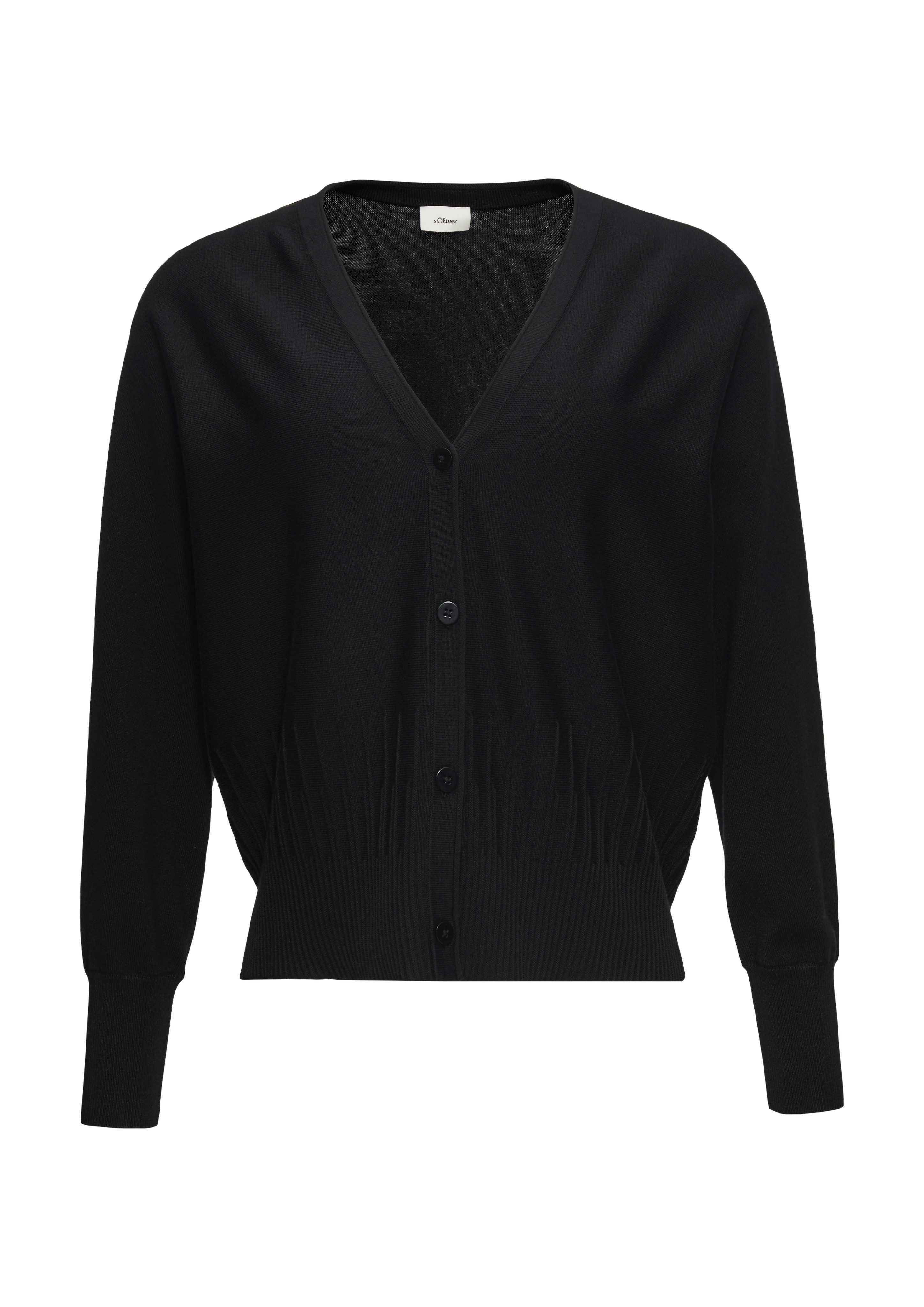 s.Oliver BLACK LABEL Vest met structuurpatroon aan de zoom