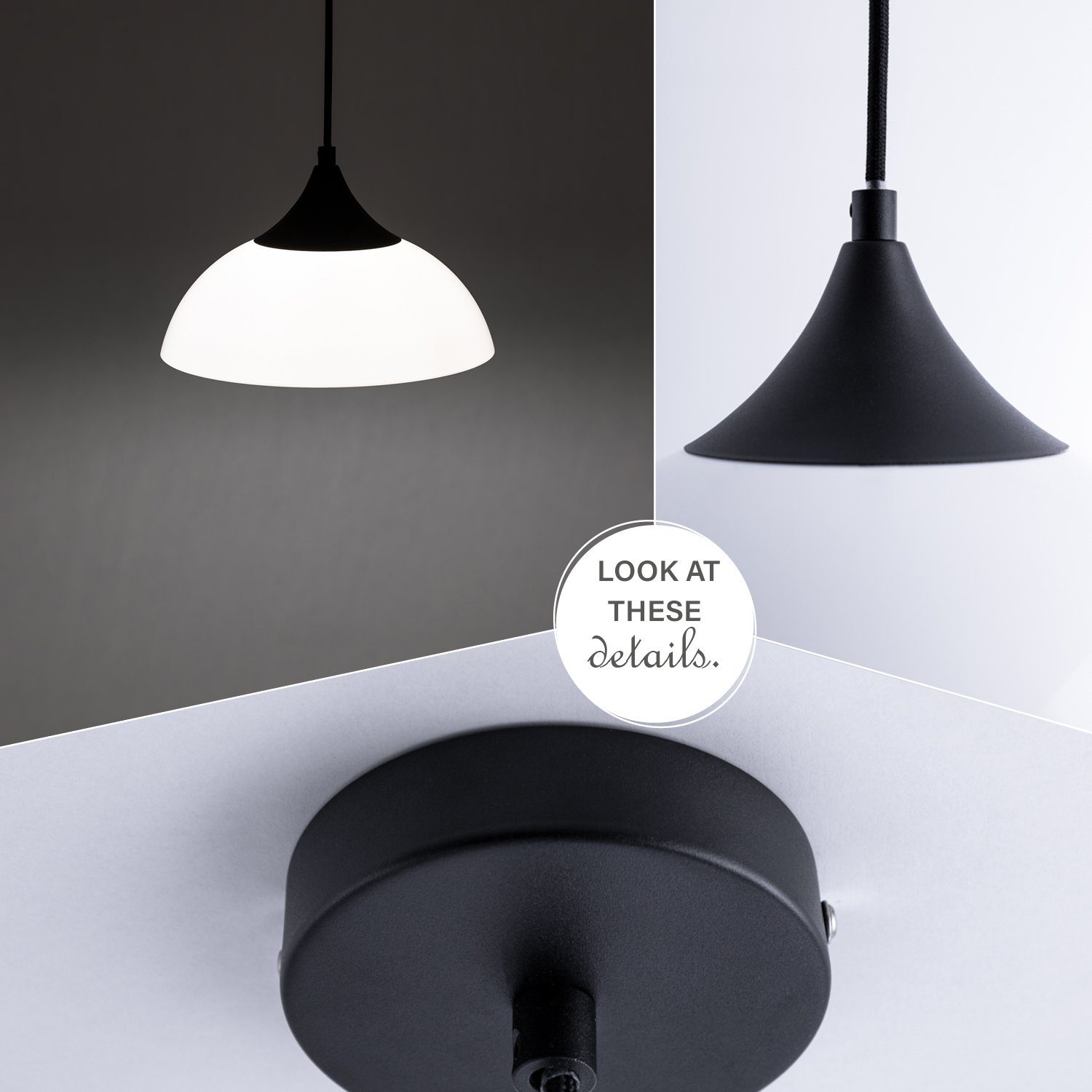 Paco Home Hanglamp JIN Hanglamp eetkamer Eettafellamp 1,5m textielen kabel in te korten E27