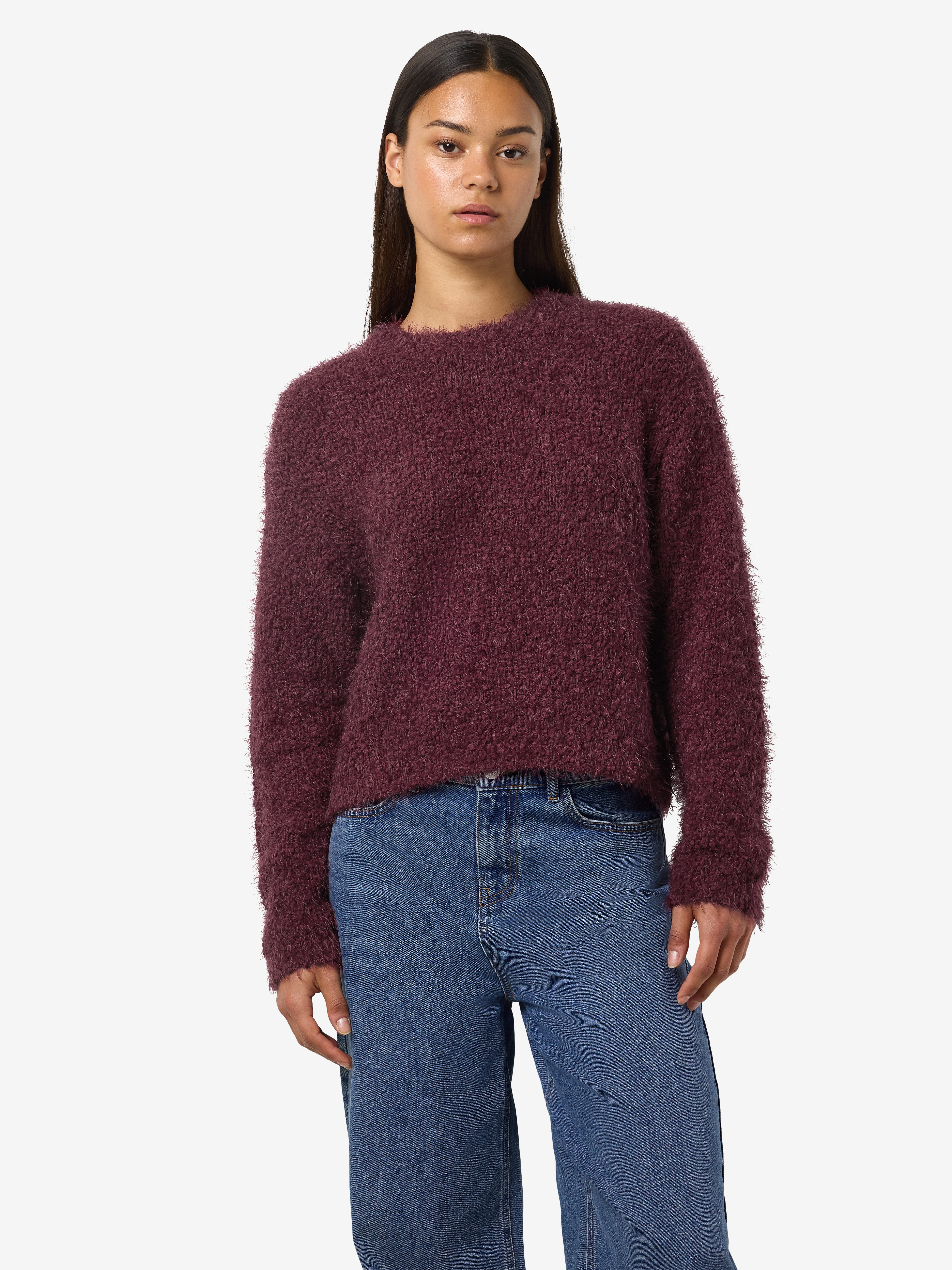 Noisy may Trui met ronde hals NMSASSY L/S O-NECK KNIT FWD NOOS