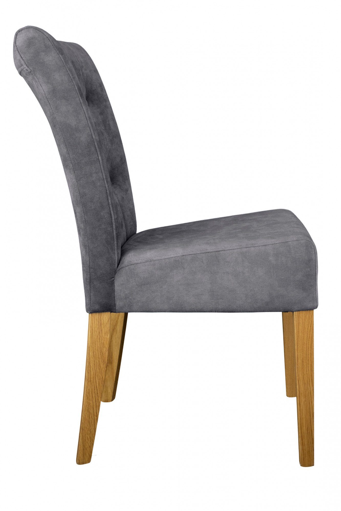 Home affaire Stoel met 4 poten Ravenna Eetkamerstoel met capitonnage (set, 2 stuks)