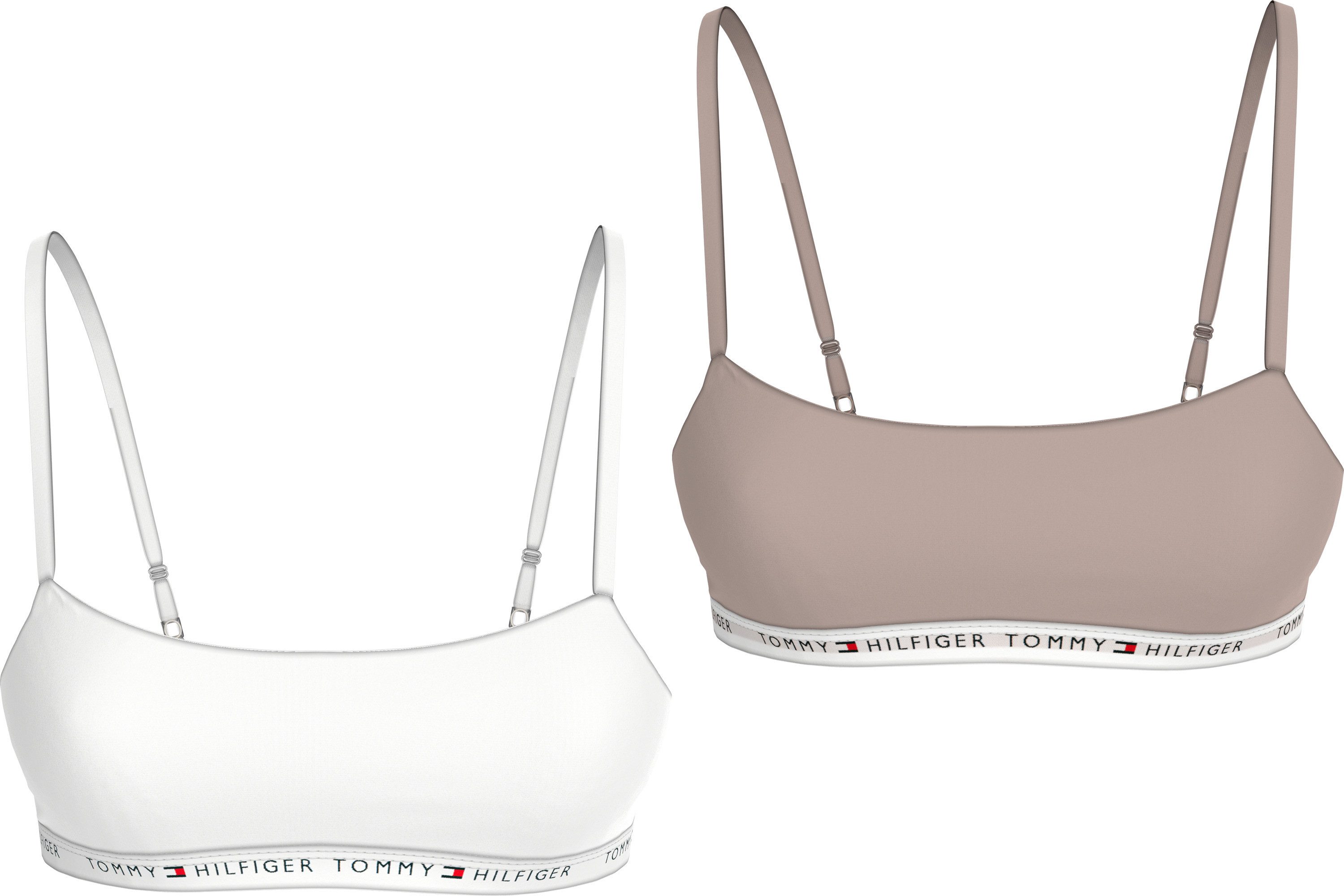 Tommy Hilfiger Underwear Bralette-bh 2 PACK BRALETTE met een logo-opschrift (set, 2-delig, 2 stuks)