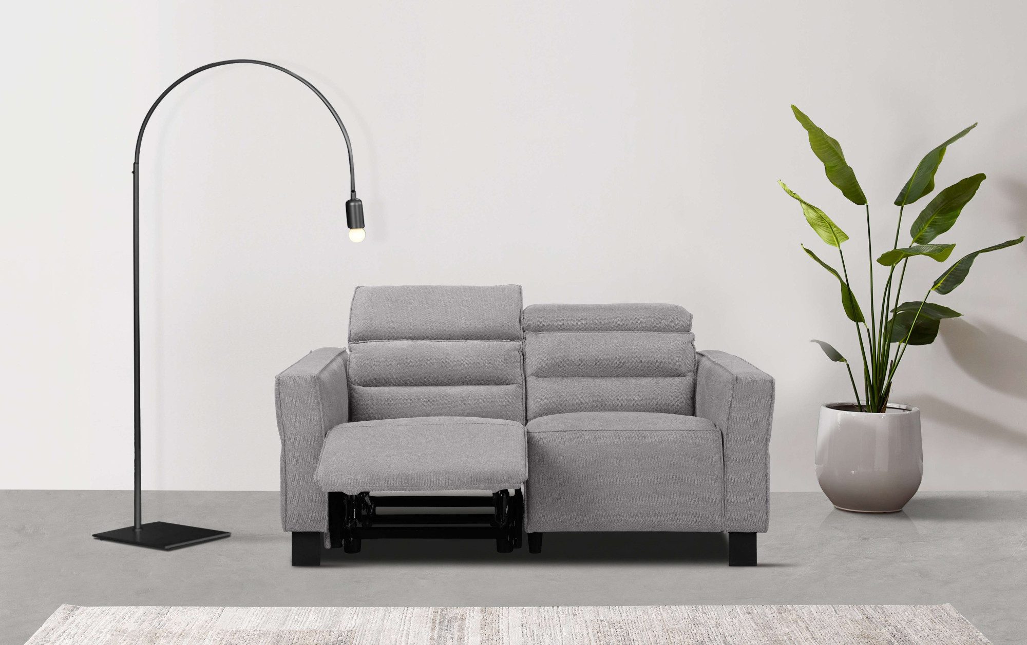 Places of Style 2-zitsbank Carpari, 162 cm, met handmatige of elektrische relaxfunctie