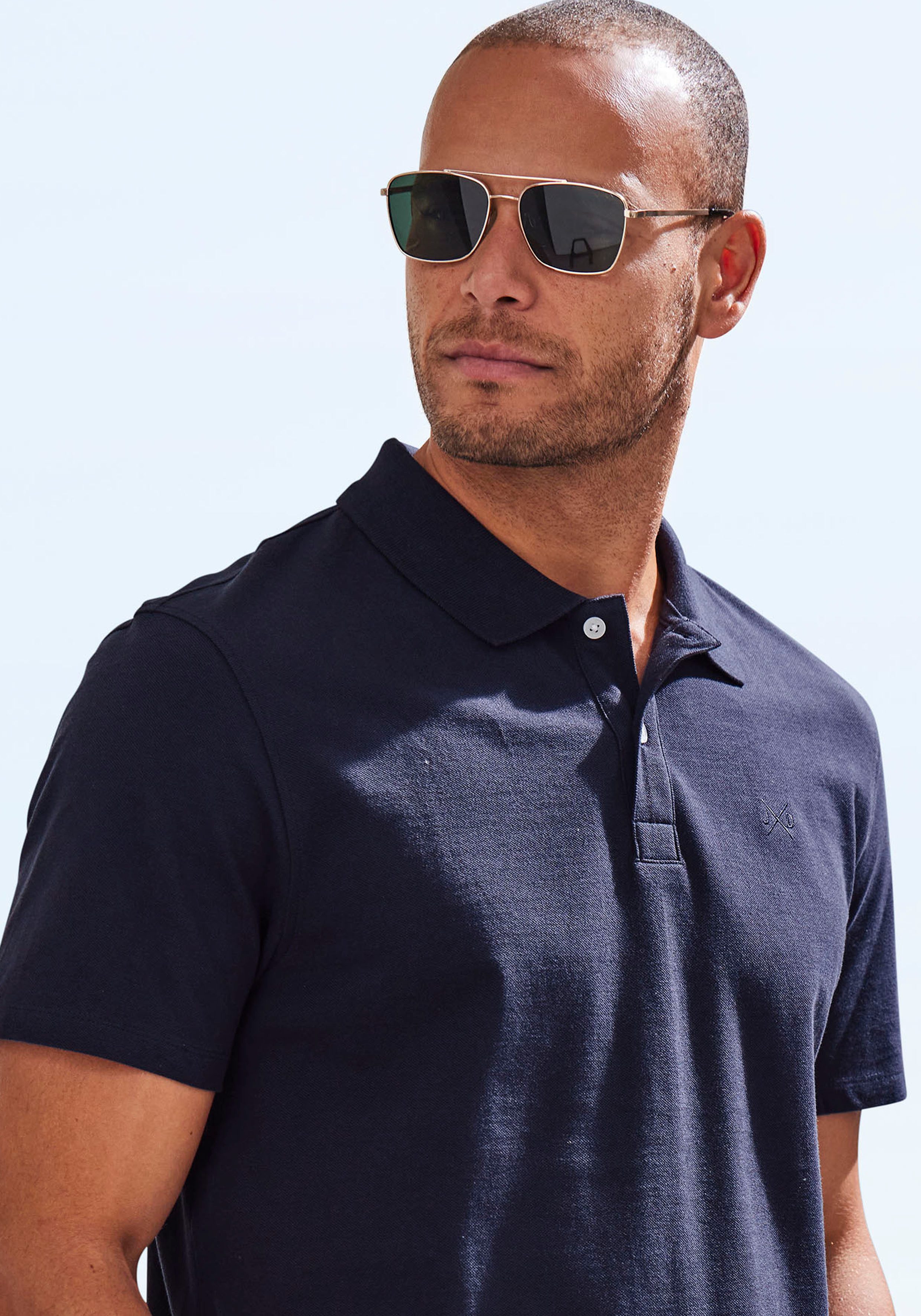 John Devin Poloshirt met subtiele hoogwaardige logo-borduursel