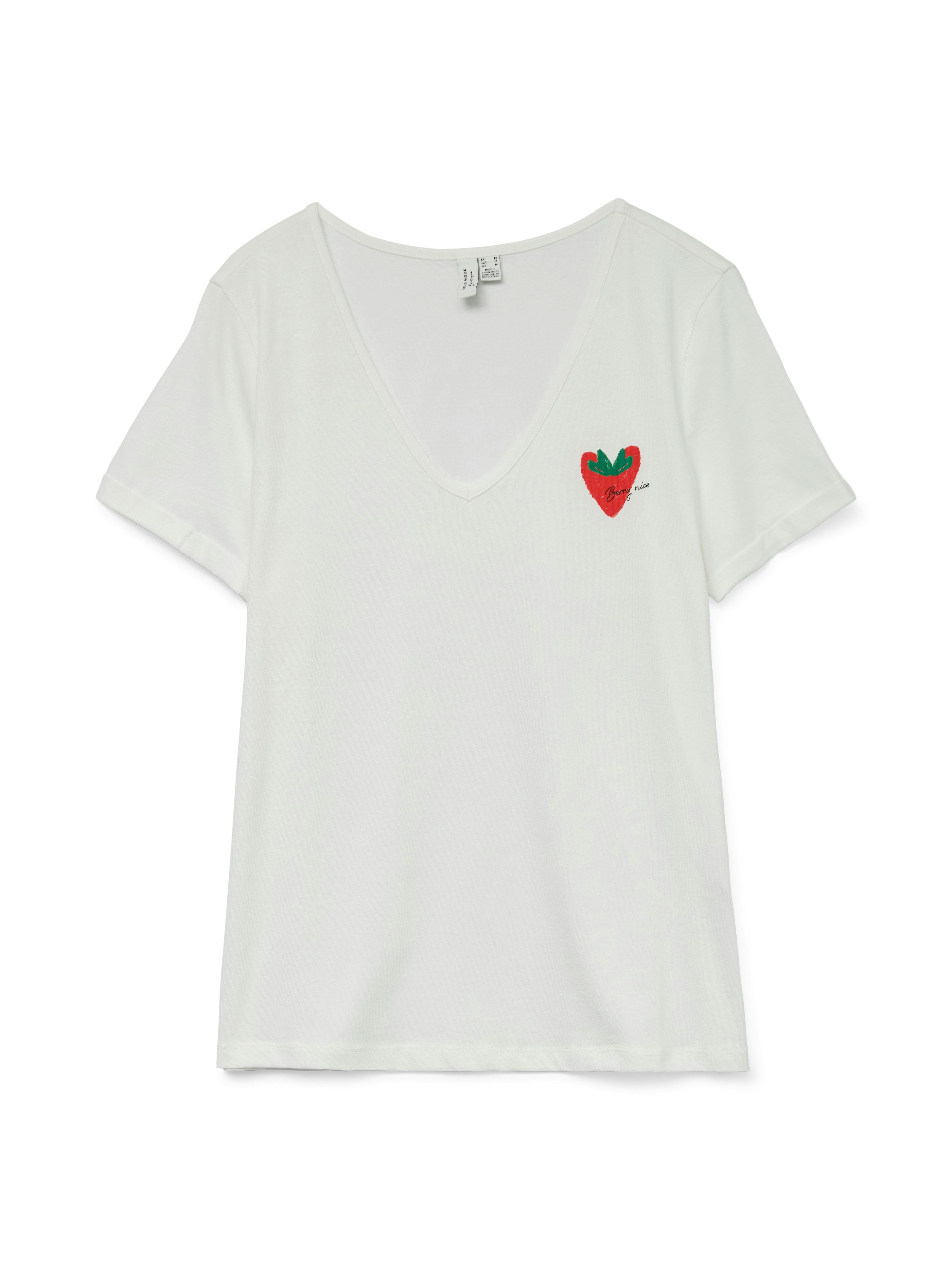 Vero Moda Shirt met korte mouwen VMBITONA S/S V-NECK T-SHIRT JRS BTQ GA